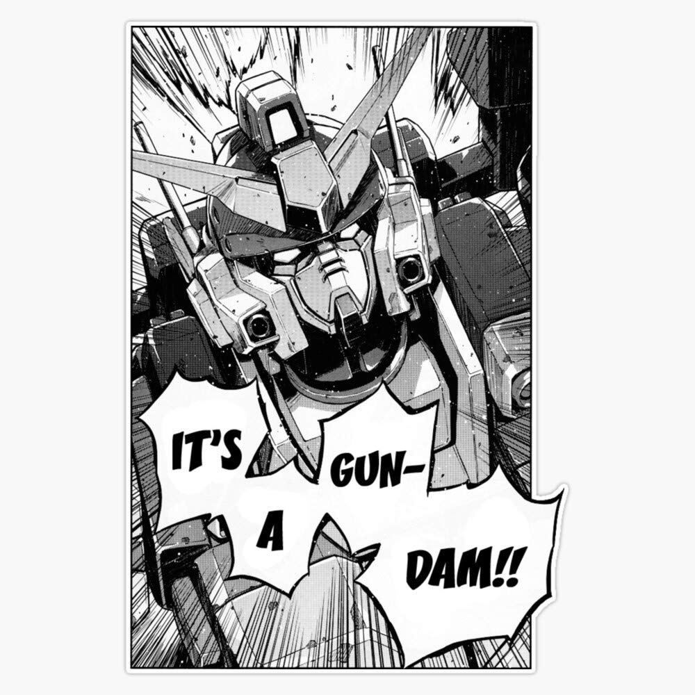 Gundam Wing Manga Heavyarms Vinyl Waterproof Sticker Decal - 5