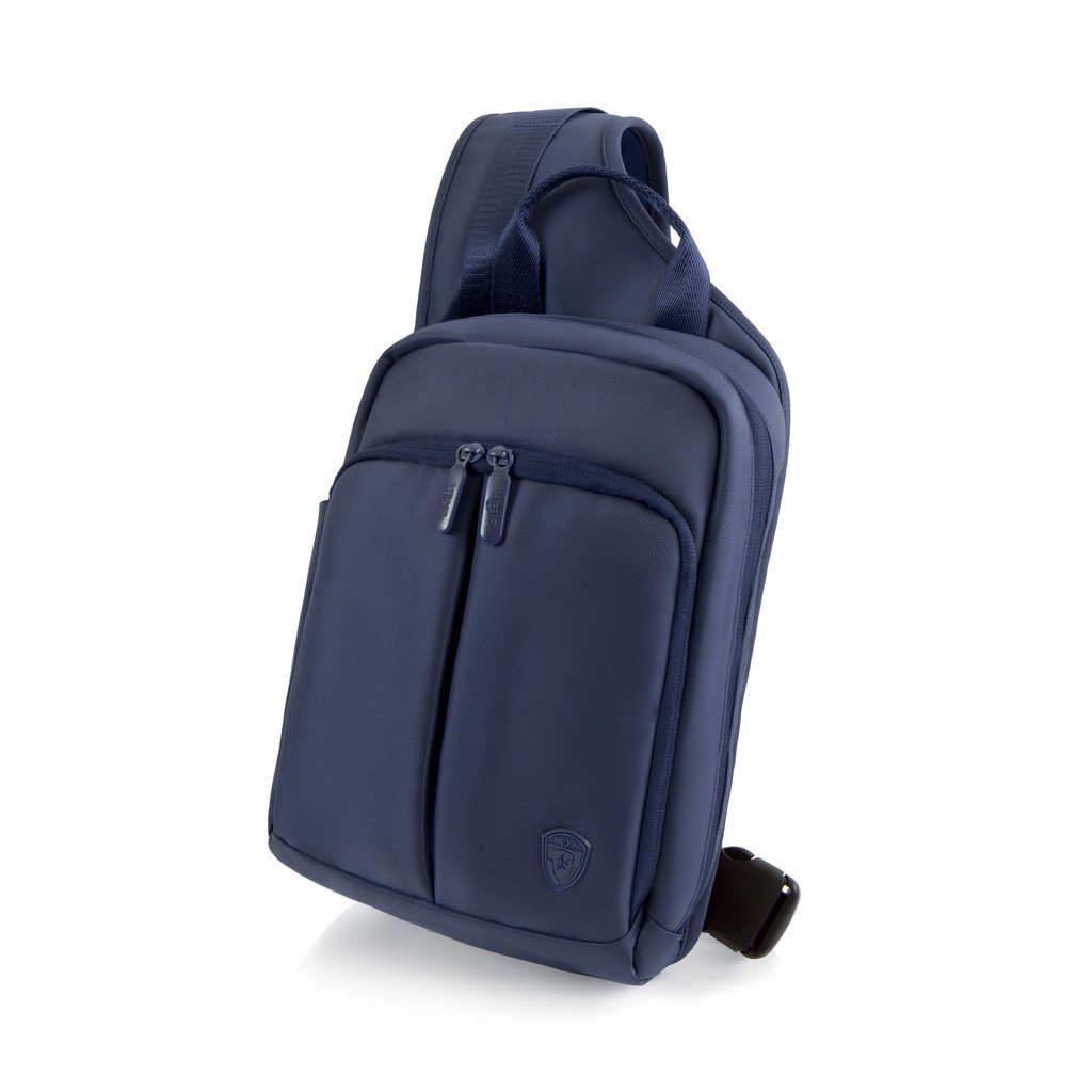 Heys America RFID Tablet Sling Backpack - Anti-Theft Crossbody Bag for Laptop & iPad - Perfect for Travel, Work & School (Navy Blue)