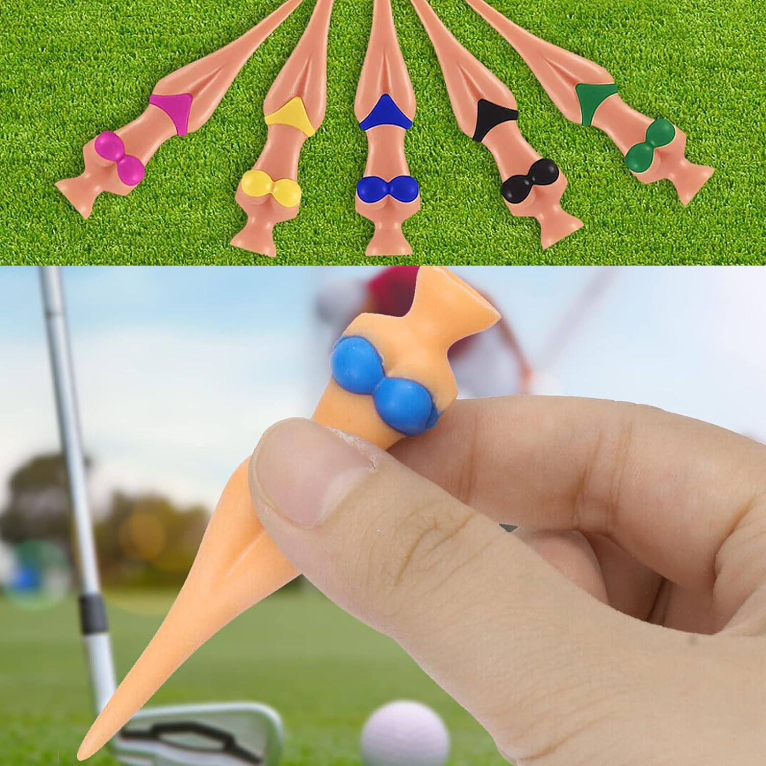 15Pcs Plastic Golf Tees for Women - 3.15