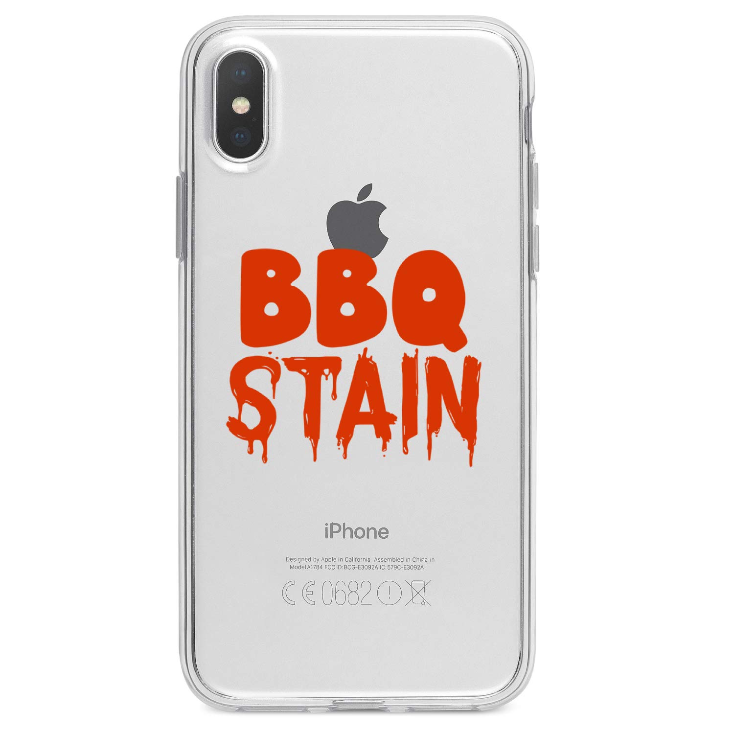 Shockproof Clear Hybrid Case for iPhone Xs MAX (6.5 Inch) - Durable TPU Bumper & Acrylic Back with Tempered Glass Screen Protector - BBQ Stain Resistant Phone Cover for Outdoor Cooking & Daily Protection