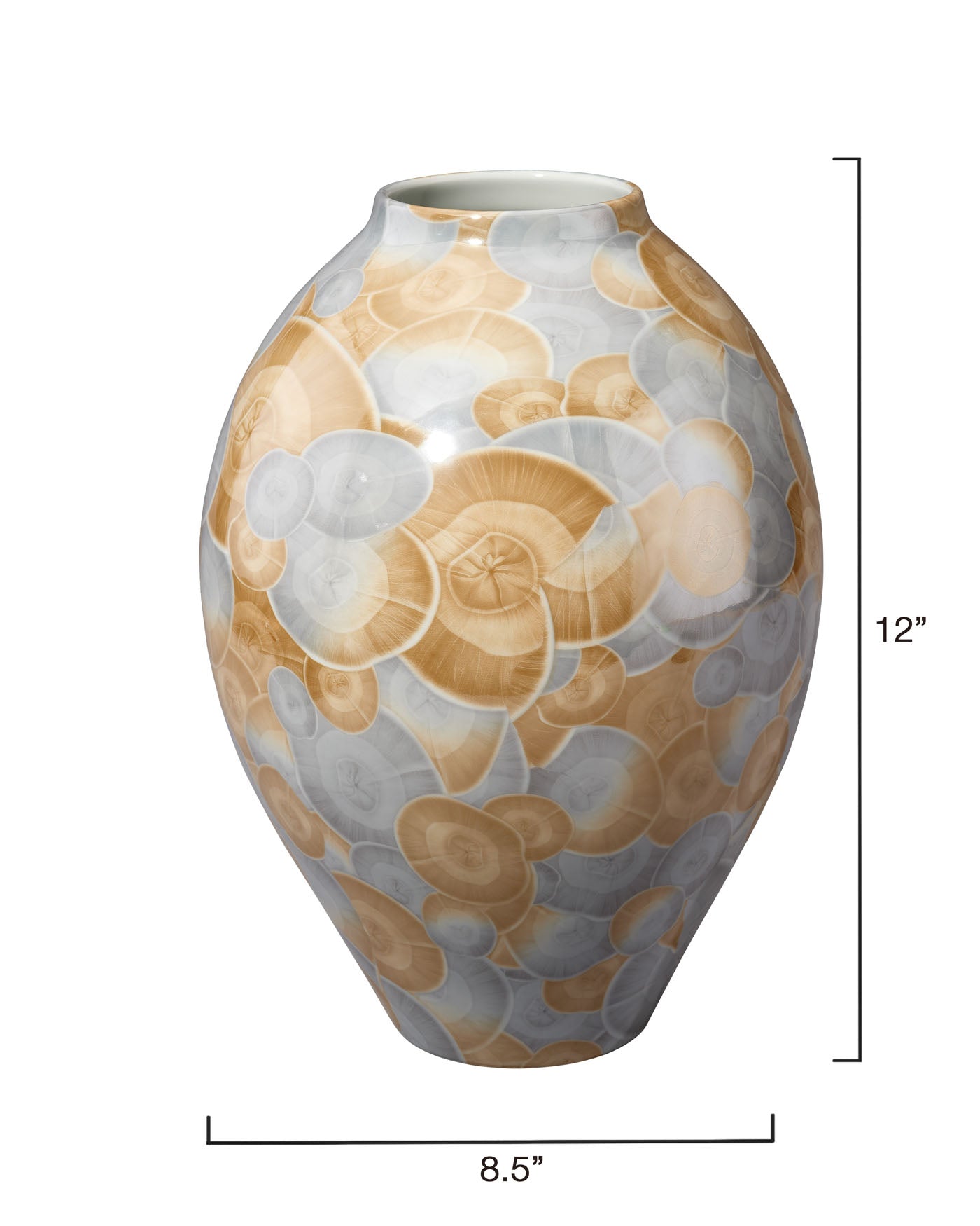 Tranquil Vase - Elegant Ceramic Flower Vase for Home Decor, Wedding Centerpiece & Office Desk Decorations - Perfect for Fresh Flowers, Artificial Plants & Interior Design
