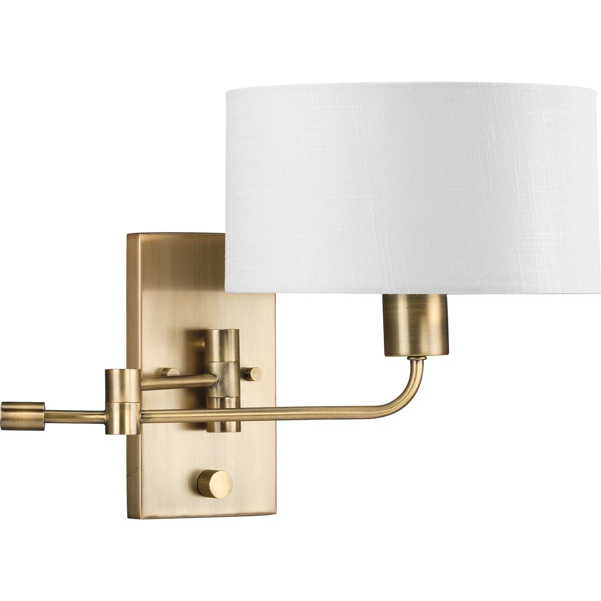 Carrick Collection One Light Summer Linen Shade Wall Light - Vintage Style Sconce for Bedroom, Living Room & Porch Lighting