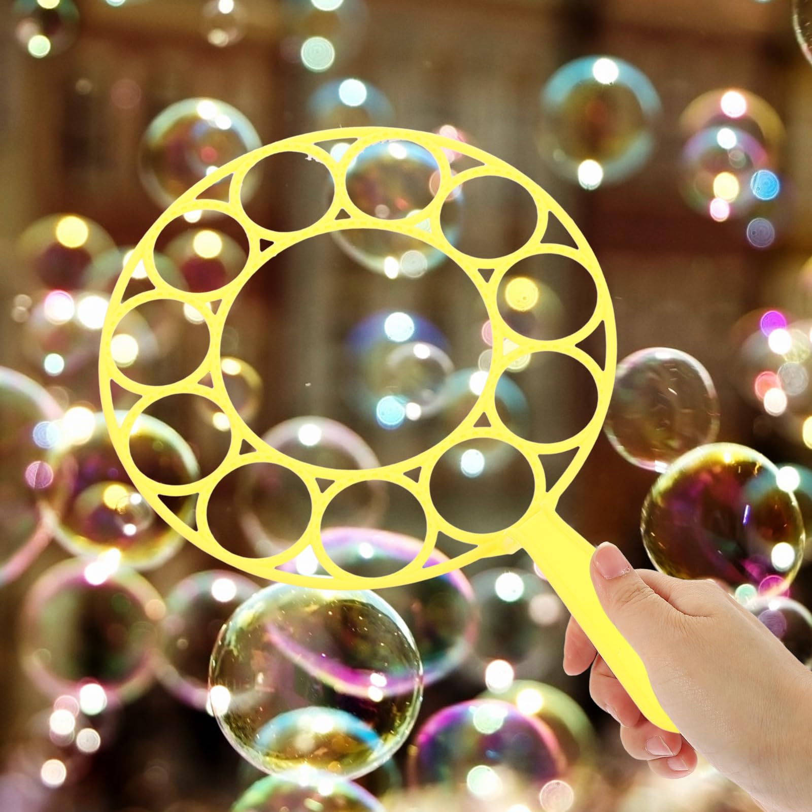 Kisangel 26pcs Giant Bubble Wands Set with Tray - Fun Bubble Makers for Kids, Summer Outdoor Party Favors, Birthday Gifts - Perfect for Backyard Play, Beach Activities, and Garden Parties