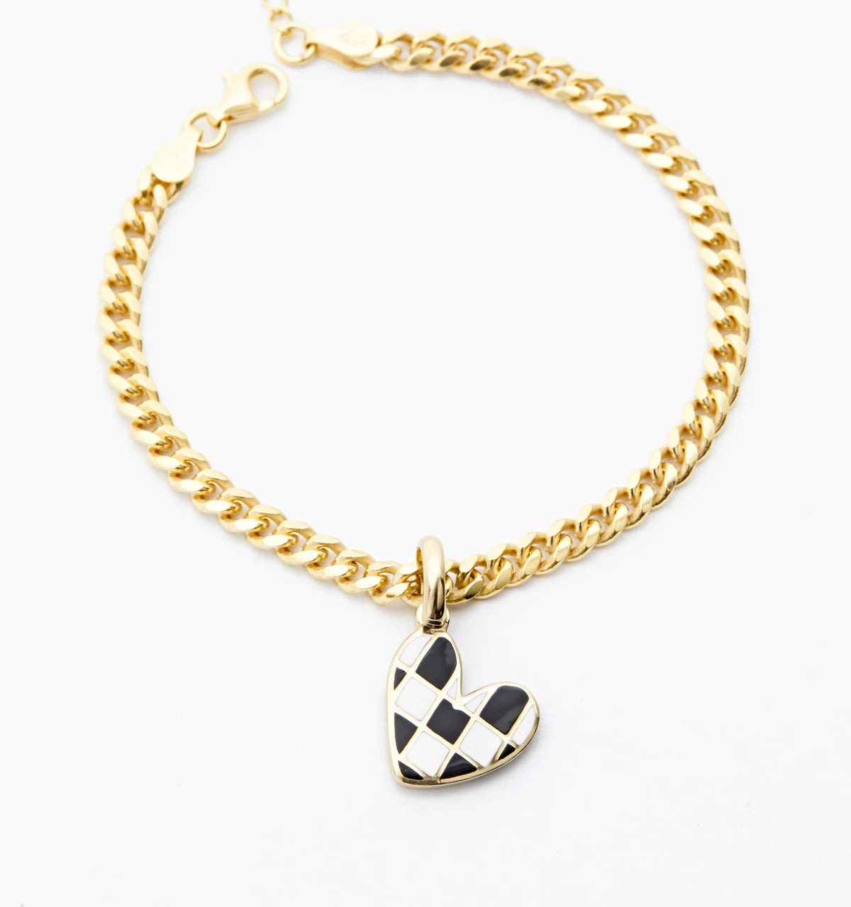 Checker Heart Bracelet for Women - Elegant Adjustable Love Charm Jewelry Gift for Her | Valentine's Day, Anniversary, Birthday, Wedding, Everyday Wear