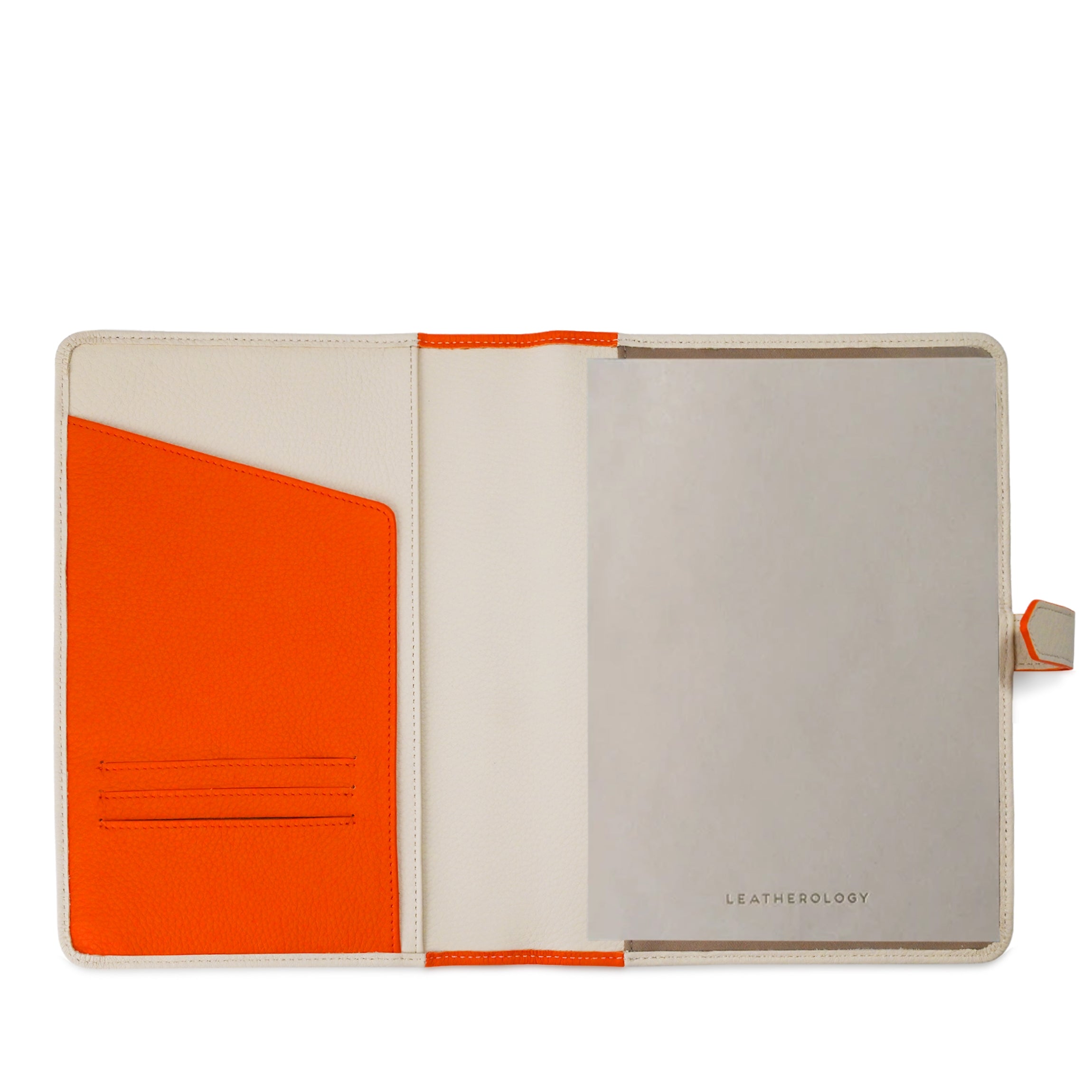 A5 Snap Journal Notebook - Clementine & Sand Stripe Design - Perfect for Journaling, Note Taking, and Creative Writing