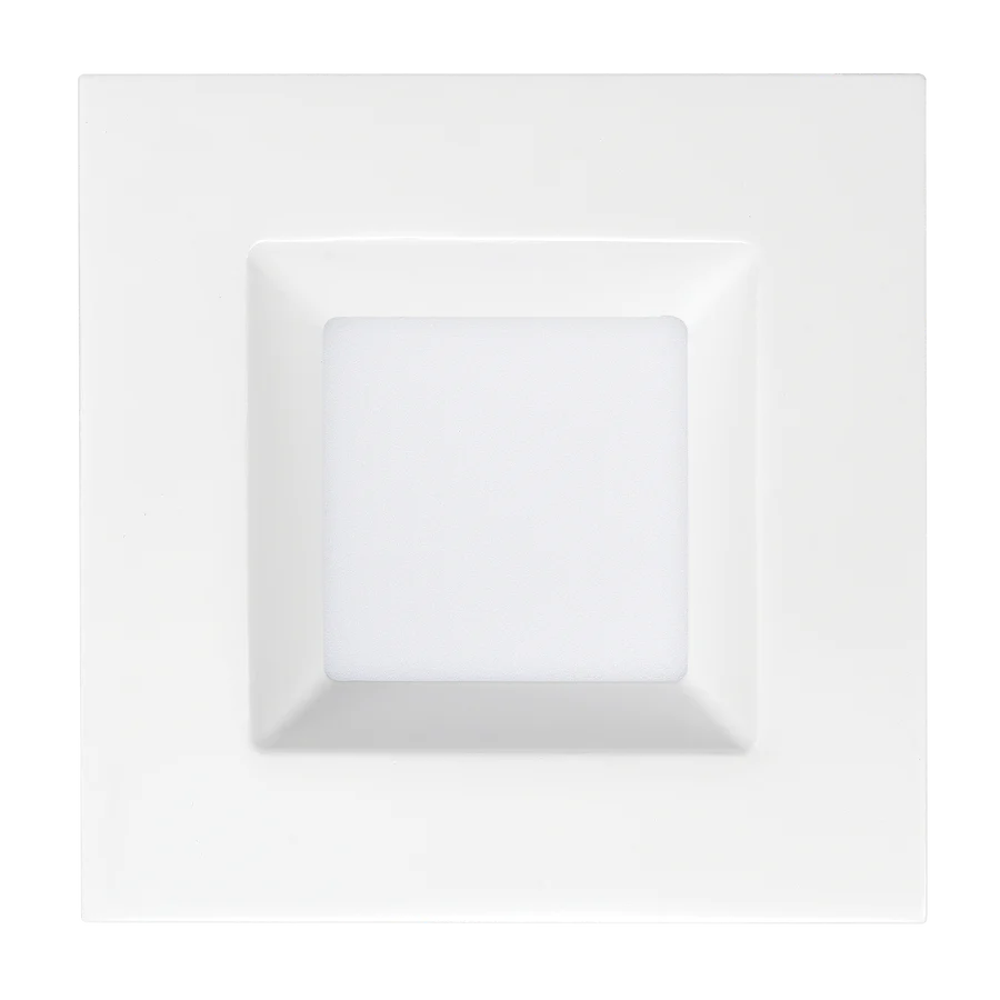 Luxrite LR23785 4-LED Square Downlight Retrofit Kit - 5 CCT Adjustable (2700K-5000K) - Smooth Trim - Energy Efficient Recessed Lighting for Kitchen, Bathroom & Living Room