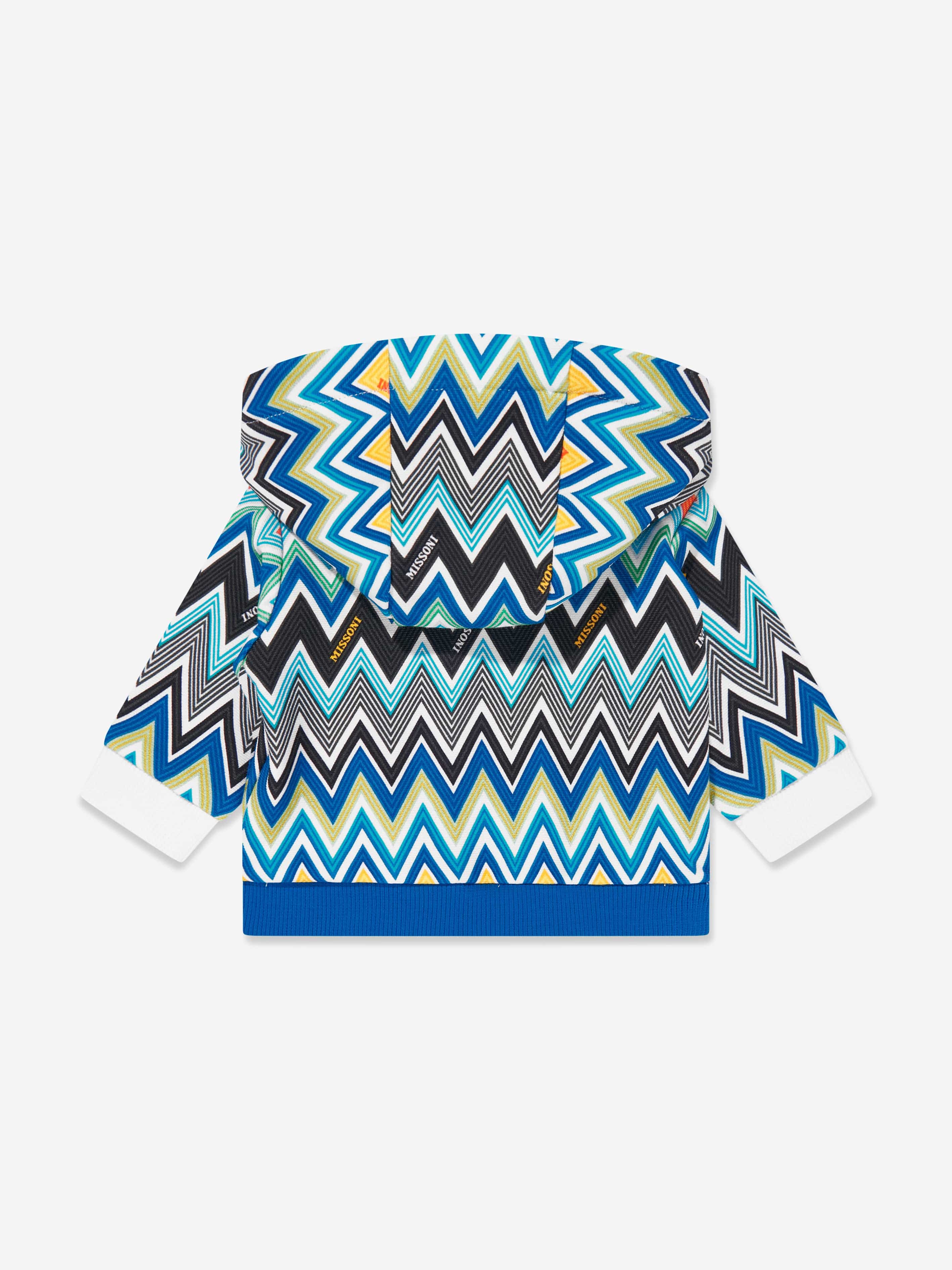 Blue Zigzag Zip-Up Top for Baby Boys - Soft & Stylish Casual Wear for Playdates & Outings