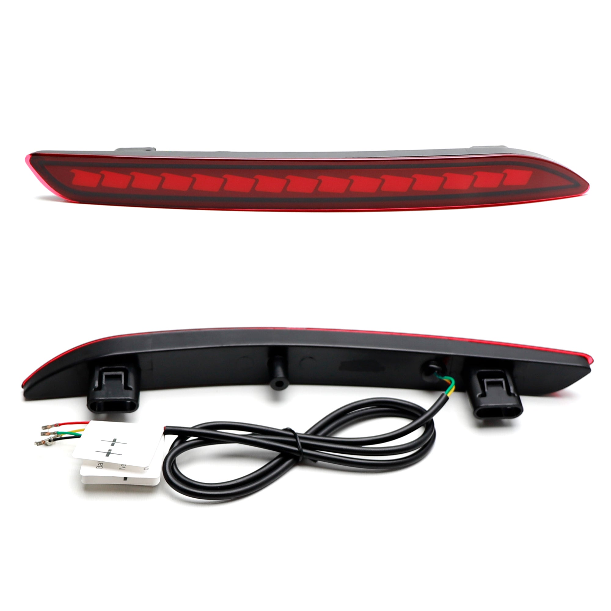 Full LED Bumper Reflectors for 2023+ Honda Accord - Tail/Brake/Sequential Turn Signal Lights | Upgrade Your Car's Rear Lighting for Enhanced Safety & Style