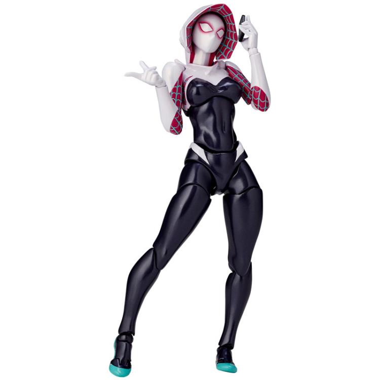 Amazing Yamaguchi Revoltech No. 004 Spider Gwen Action Figure - Highly Articulated Collectible for Marvel Fans & Anime Lovers - Perfect for Display, Photography & Cosplay Inspiration