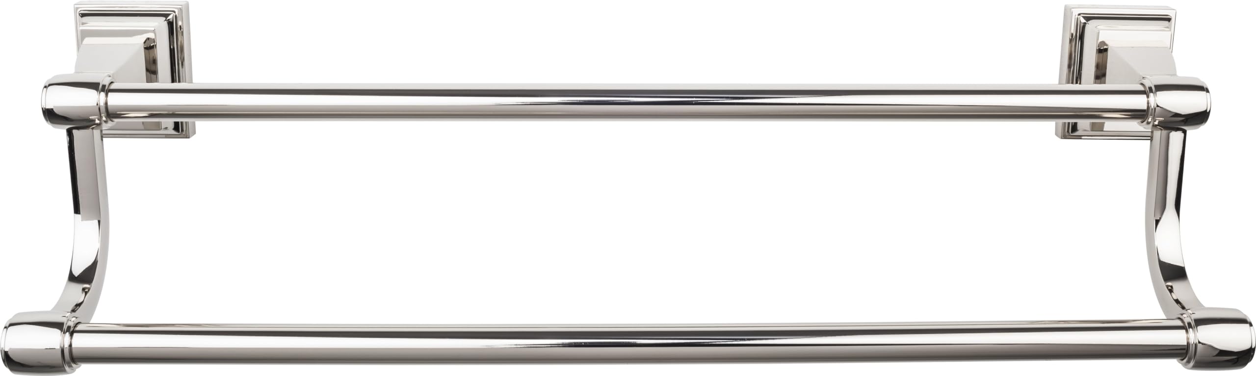 Top Knobs Brushed Bronze Double Towel Rod for Bathroom - TKSTK7BB - Perfect for Spa-Like Bathroom Organization & Luxury Hotel Style Decor