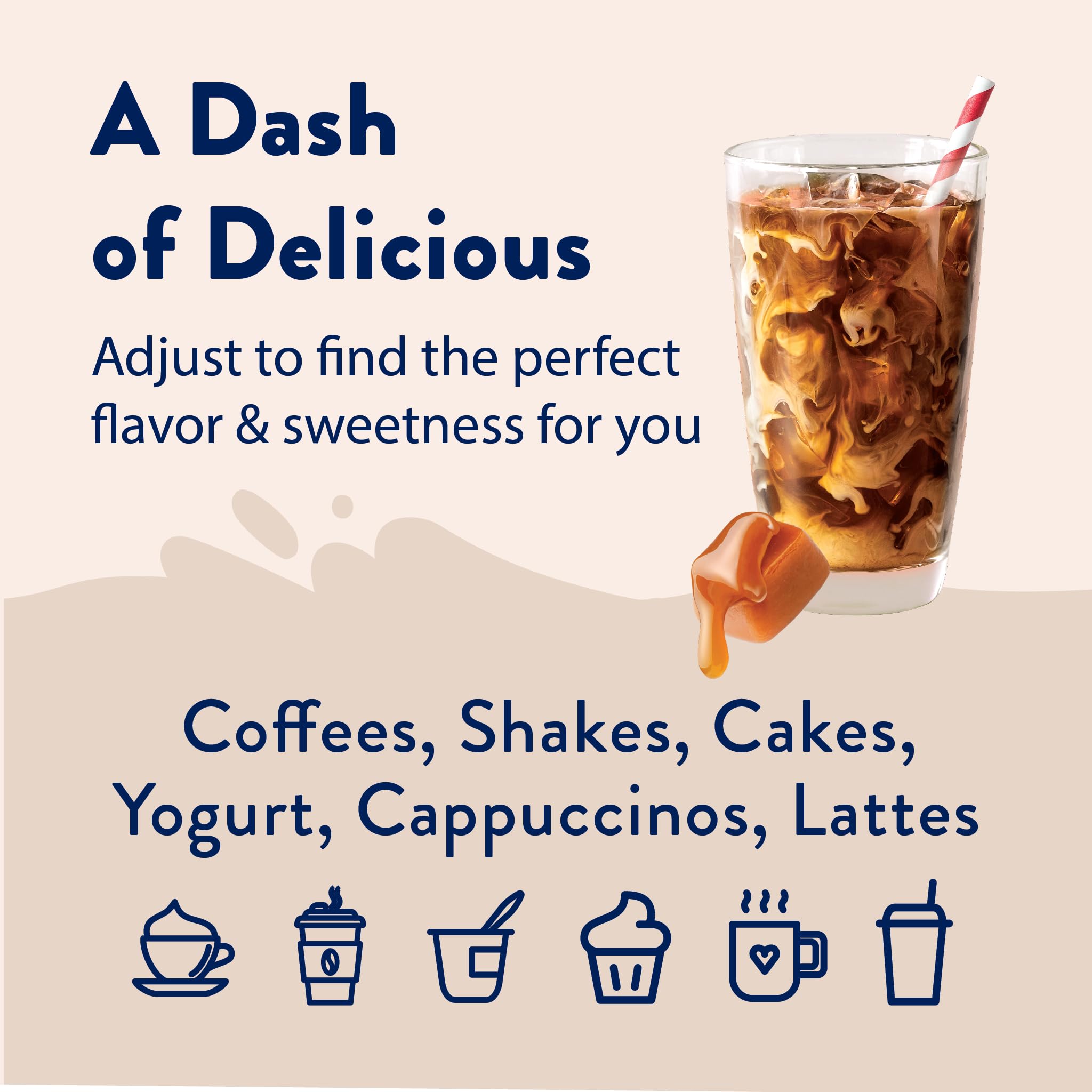 Jordan's Skinny Syrups Sugar Free Caramel Syrup - 12.6 oz, Zero Sugar & Zero Calorie Coffee Flavoring for Lattes, Protein Shakes, Cocktails, Mocktails, Baking & Desserts - Naturally Sweetened Sugar Alternative for Keto & Diabetic Friendly Diets