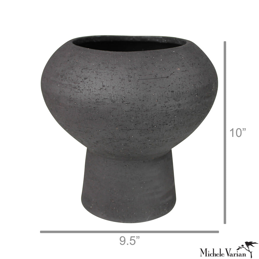Elegant Black Ceramic Tall Vase for Home Decor - Modern Floor Vase for Living Room, Bedroom, or Office Centerpiece