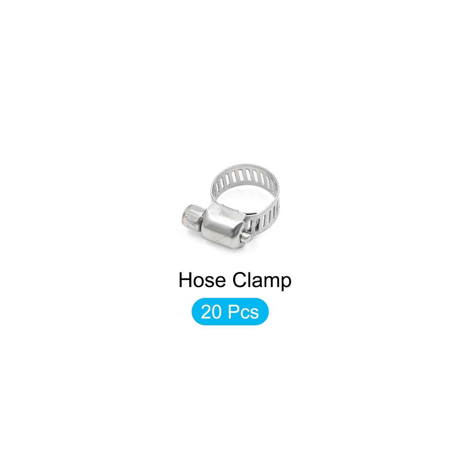 METALLIXITY Adjustable Stainless Steel Hose Clamps 20Pcs (9-16mm/0.35-0.63