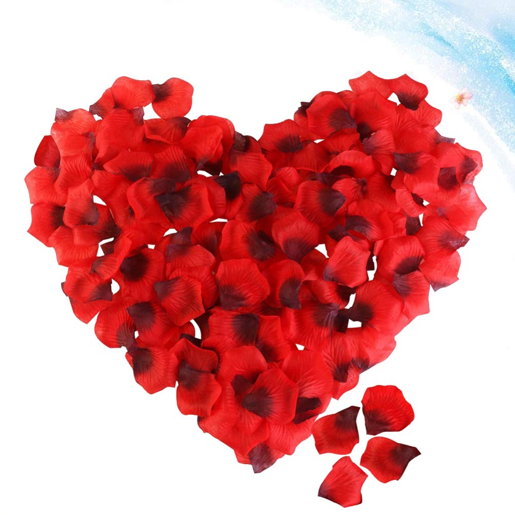 Amosfun 3000pcs Artificial Rose Petals - Fake Flower Petals for Wedding Decor, Bridal Shower, Romantic Party Scatter, Birthday Celebration & Home Decoration
