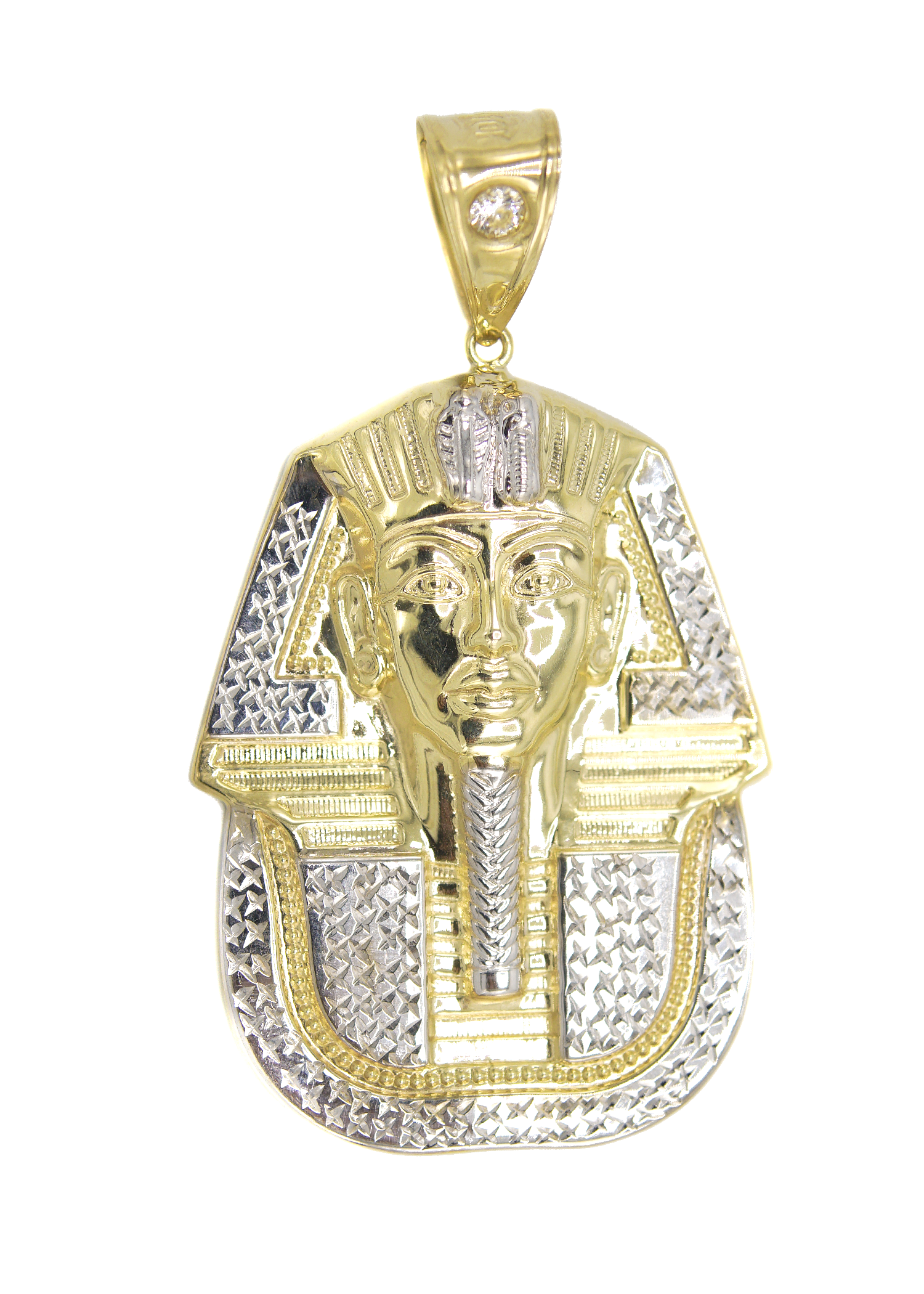 10K Yellow Gold Pharaoh Pendant Necklace - Custom Sizing & Engraving | Perfect for Egyptian Jewelry Lovers, Gifts & Special Occasions