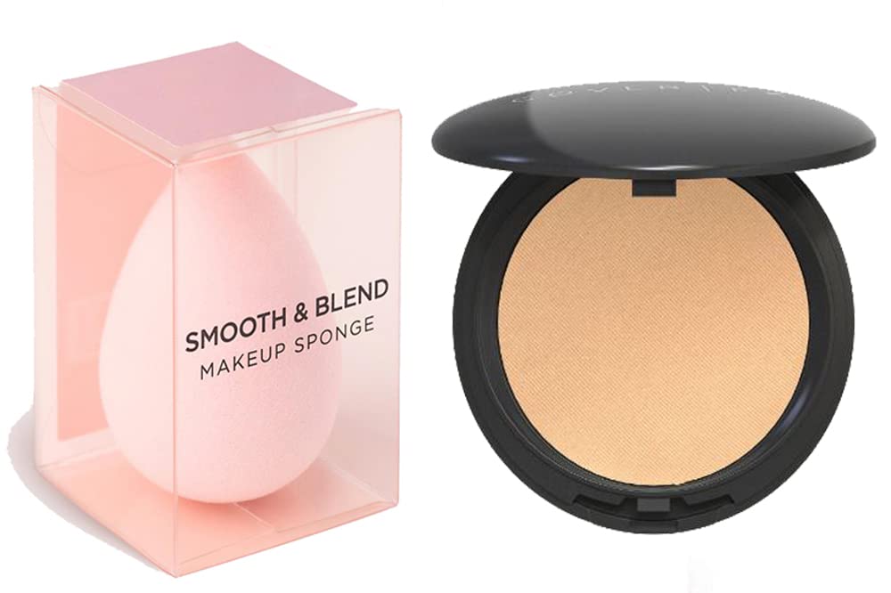 Professional Makeup Sponge Blender - Beauty Foundation Blending Sponge for Liquid, Cream & Powder | Multi-Colored Cosmetic Sponge for Women | 2-in-1 Dual Shade Compact Powder Applicator | Perfect for Everyday Makeup & Professional Contouring