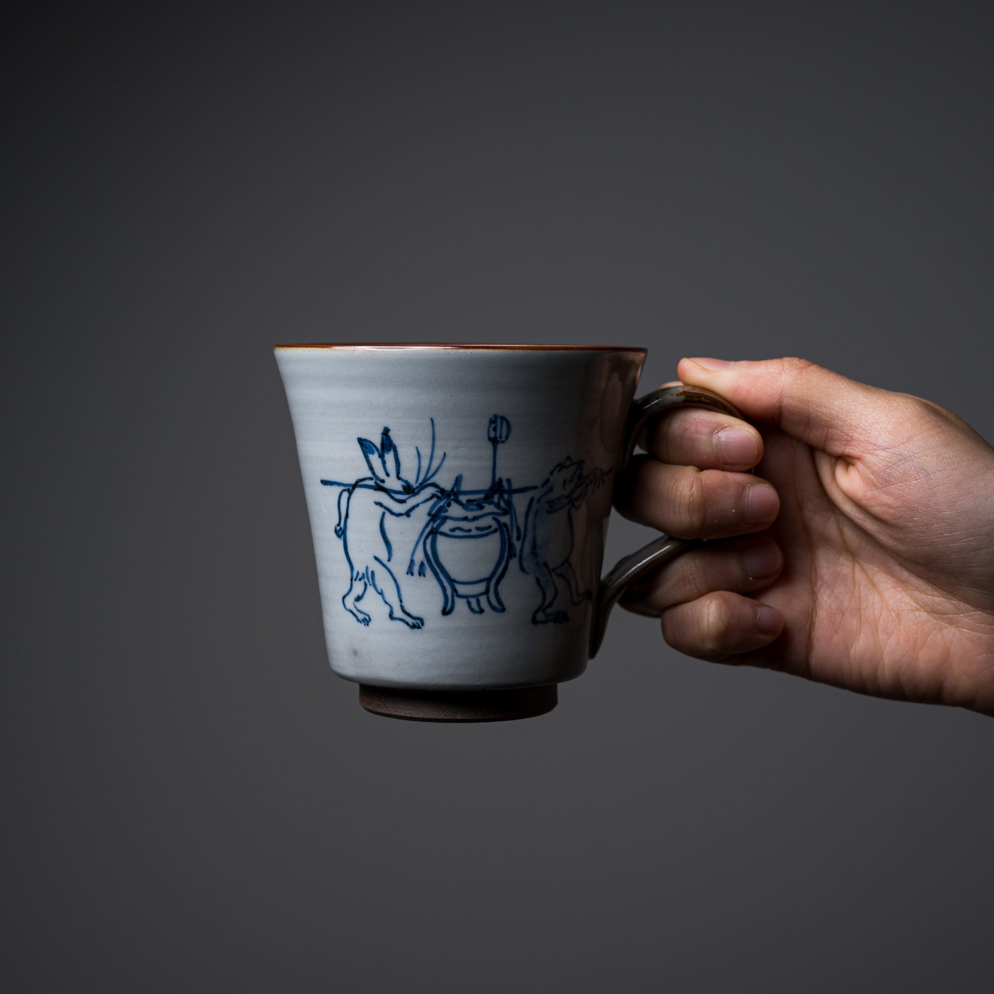 Handmade Kyo Kiyomizu Ware Ceramic Mug - Traditional Japanese Kozanji Tea Cup for Matcha, Coffee & Hot Beverages - Perfect for Tea Ceremonies, Home Use & Gifts
