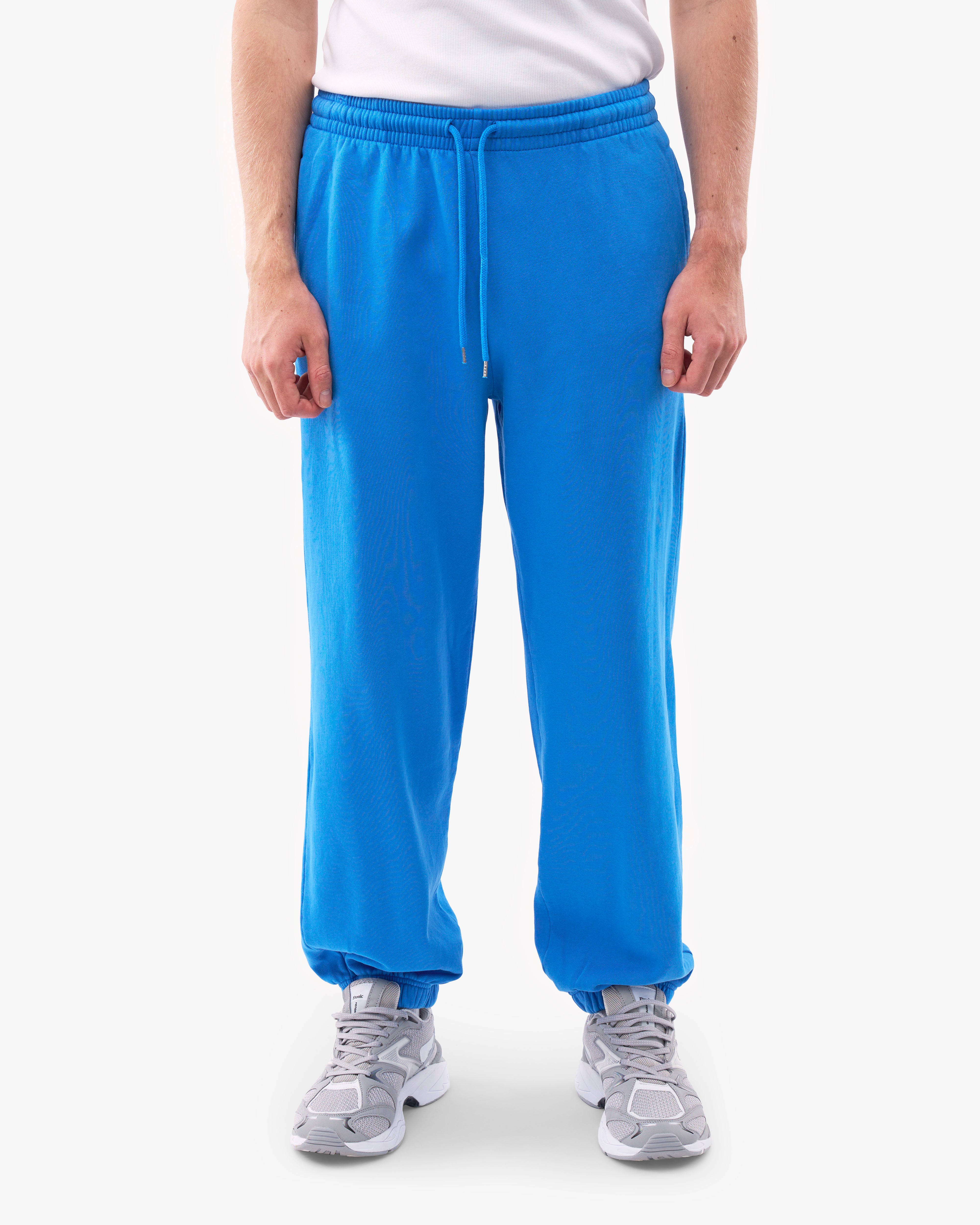 Organic Relaxed Sweatpants for Women - Soft Cotton Lounge Pants in Pacific Blue | Perfect for Yoga, Home Wear & Casual Outfits