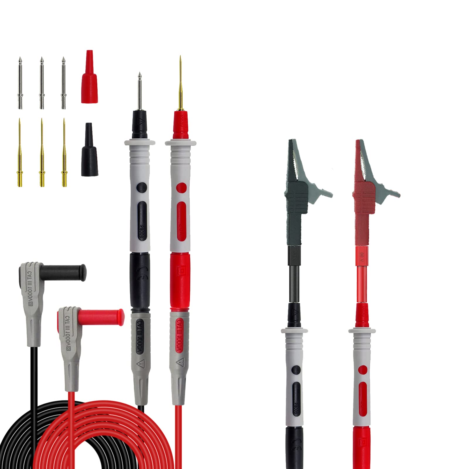 Fluke-Compatible 28-in-1 Multimeter Test Lead Kit for Electrical Testing | Carrying Case & Accessories | DIY & Professional Use
