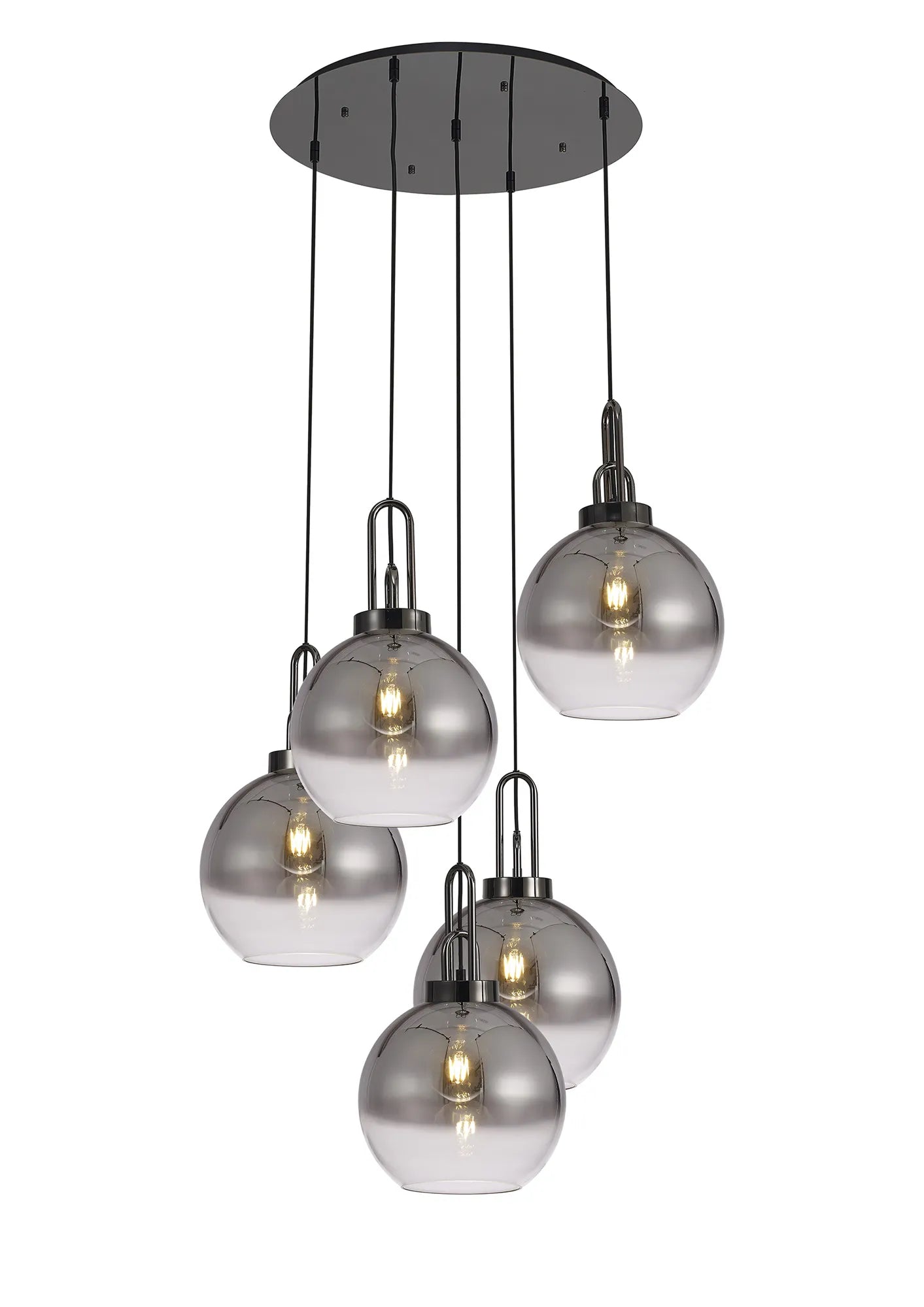 Stylish Cadiz 5-Light Cluster Pendant Light Fixture - Modern Ceiling Lighting for Dining Room, Kitchen & Living Room