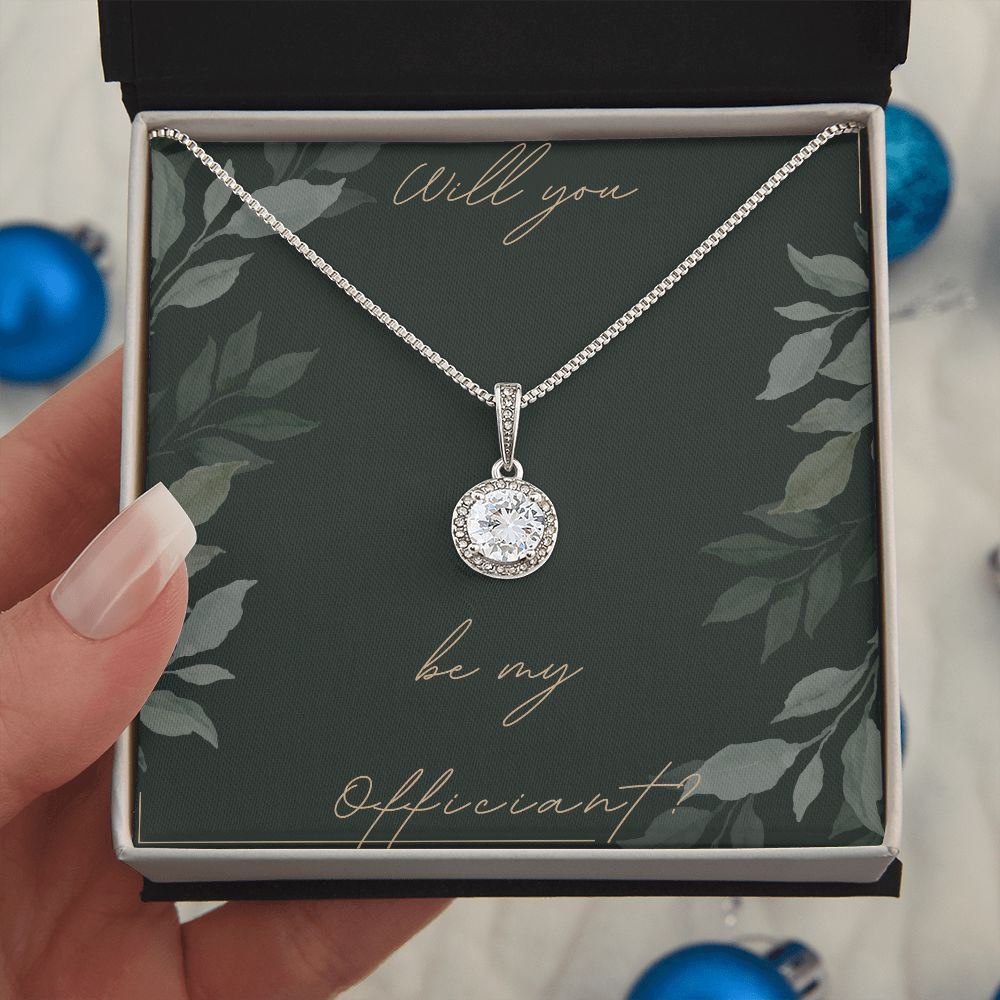 Officiant Gifts for Wedding - Elegant 'Will You Be My Officiant' Necklace - Perfect for Wedding Officiant Proposal & Minister Appreciation Gifts