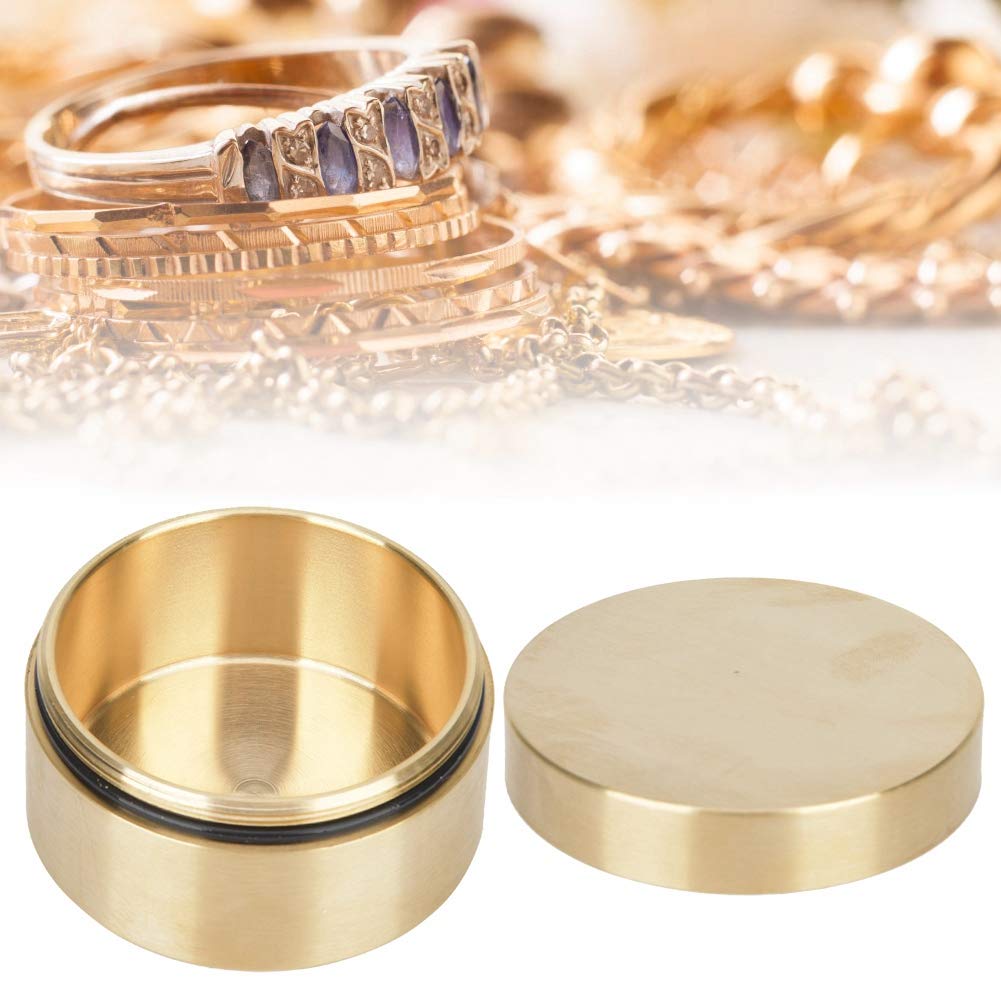 Tbest Waterproof Round Metal Jewelry Storage Box - Sealed Dustproof & Moisture-Proof Container for Pills, Jewelry & Small Valuables | Perfect for Travel, Home Organization & Medicine Storage
