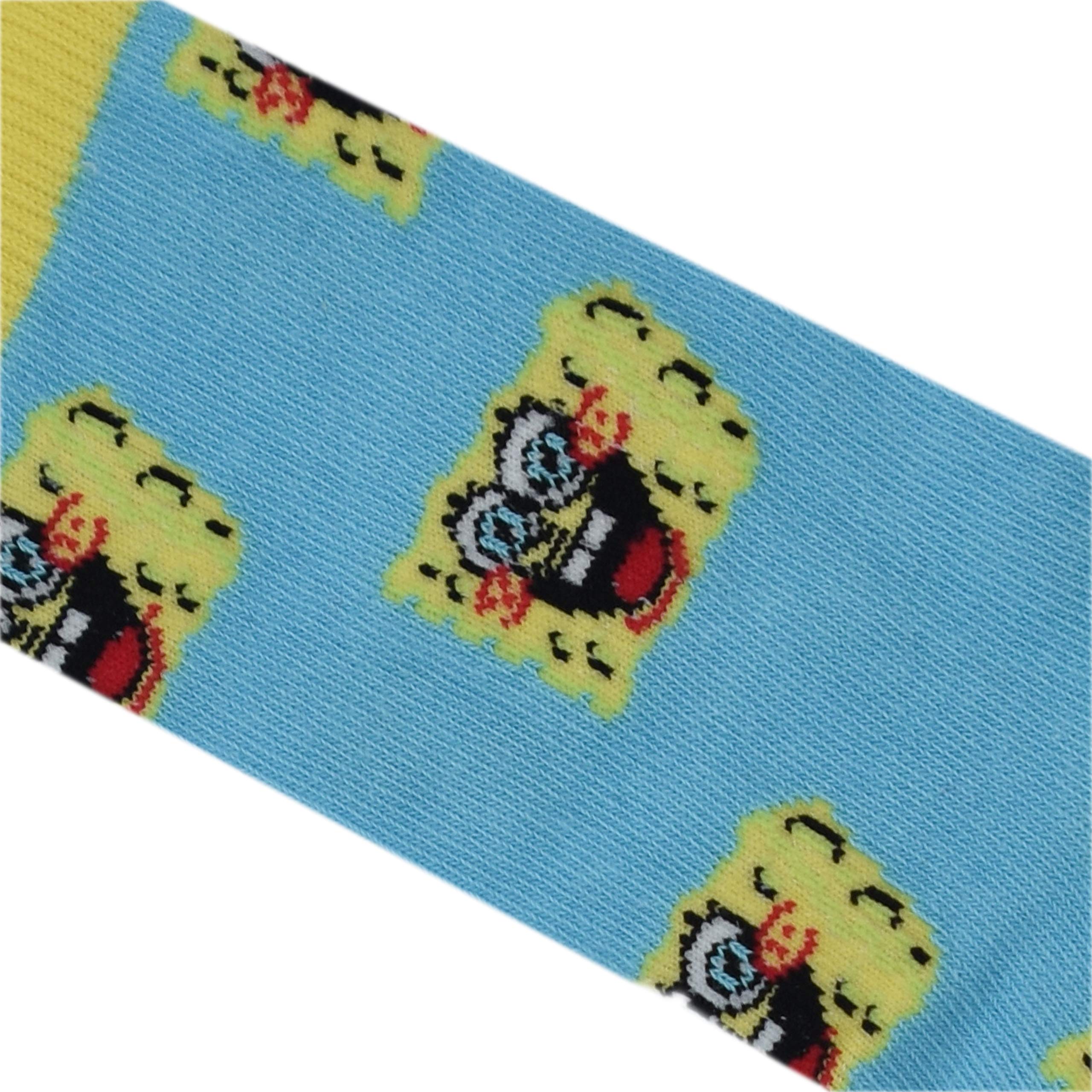 Spongebob Squarepants Kids Crew Socks - 90s Nickelodeon Cartoon Character Socks for Boys & Girls - Perfect for School, Cosplay & Nostalgic Gifts