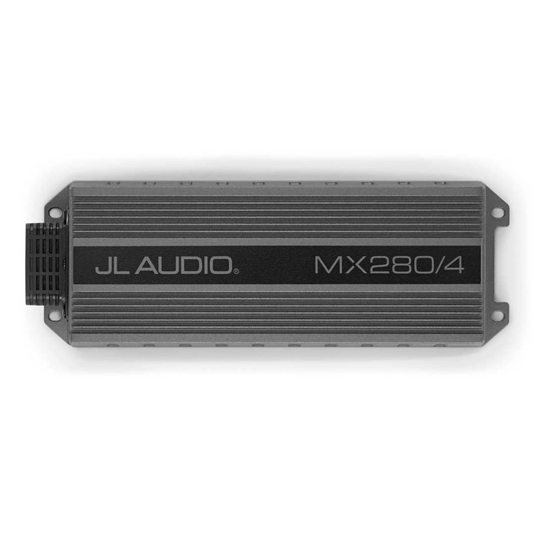 JL Audio MX280/4 MX Series Class D Full Range 4 Channel Car Amplifier - 70W x 4 RMS Power - Marine & Auto Audio System Upgrade for Boats, Cars, Trucks & SUVs