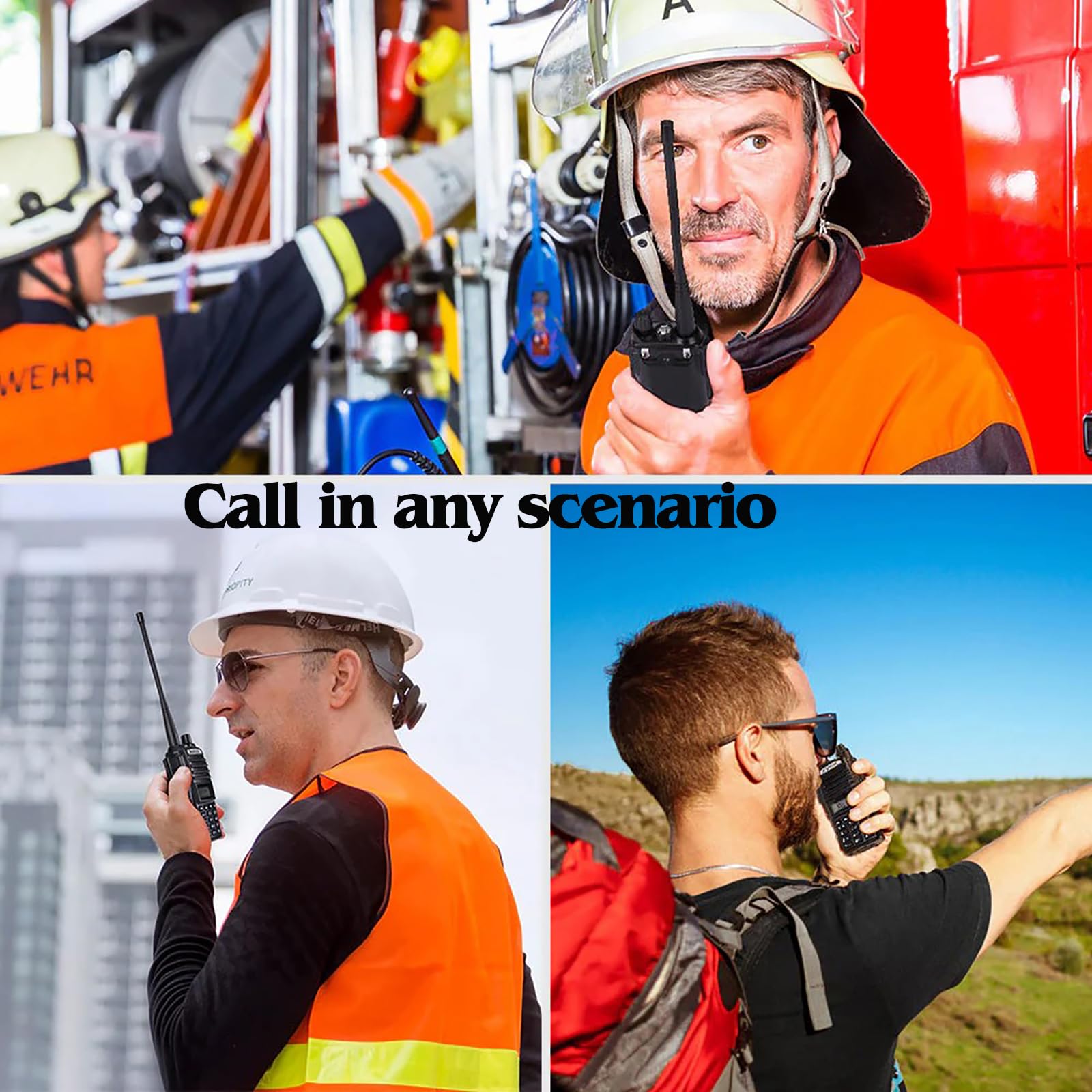BAOFENG UV-82 8W High Power UHF/VHF Dual Band Two Way Radio - Long Range Rechargeable Walkie Talkie with Programming Cable & Earphones (1 Pack) - Ideal for Outdoor Adventures, Emergency Communication, and Security Teams