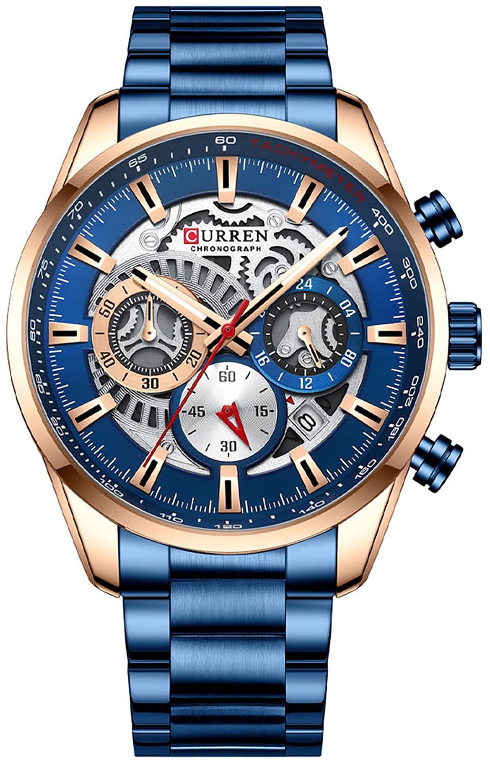Luxury Men's Business Chronograph Watch - Stainless Steel Analog Quartz Wristwatch with Waterproof Design | Perfect for Office, Formal Events & Everyday Wear