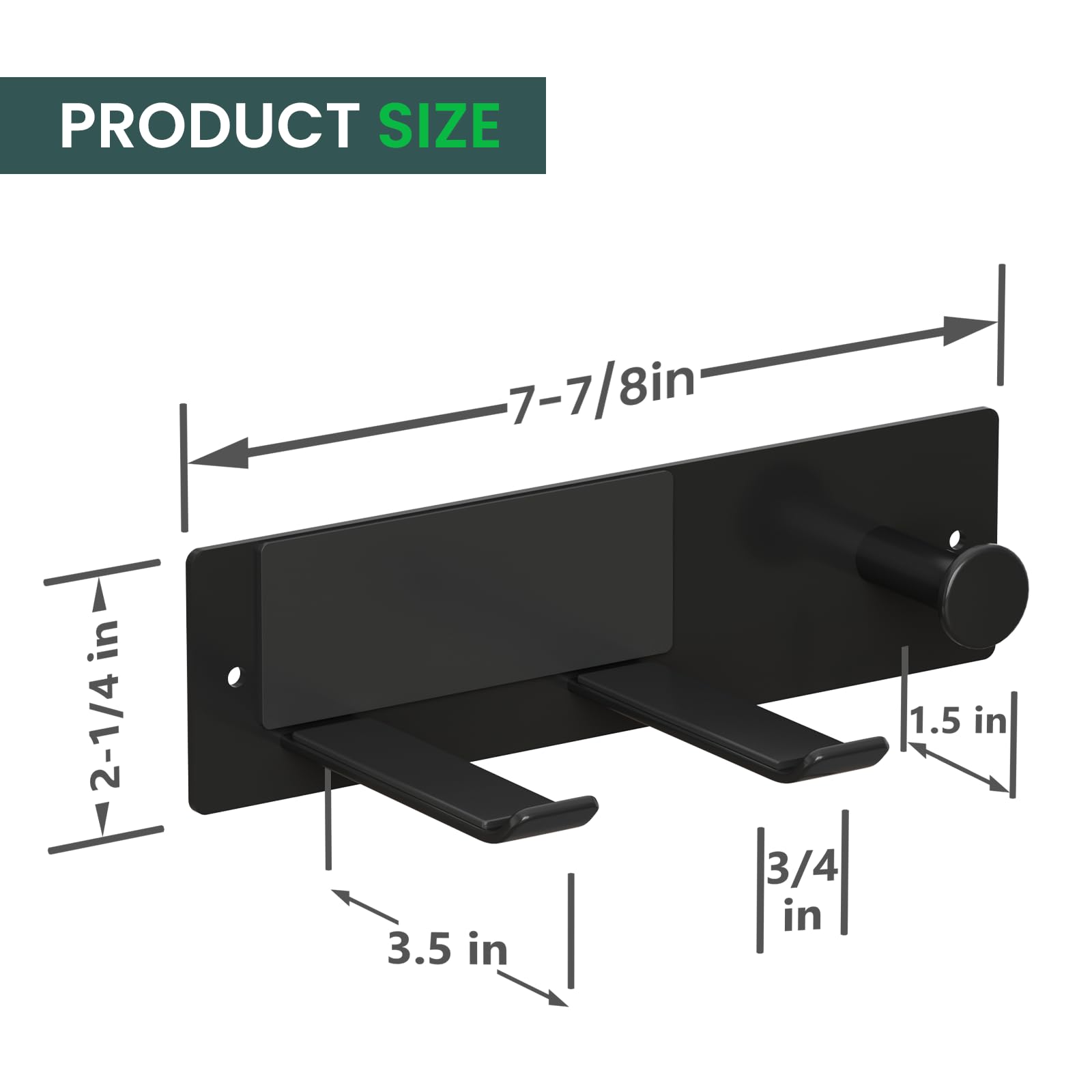 Universal Wall Mounted Hair Dryer Holder - Compatible with Most Blow Dryers, Bathroom Storage Organizer for Hair Styling Tools (Ideal for Home, Salon, Spa & Gym)