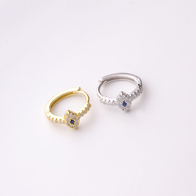 Small Hoop Earrings with Eye Ball Cartilage Design | HSPJ500 | Perfect for Punk, Gothic & Alternative Fashion Styles