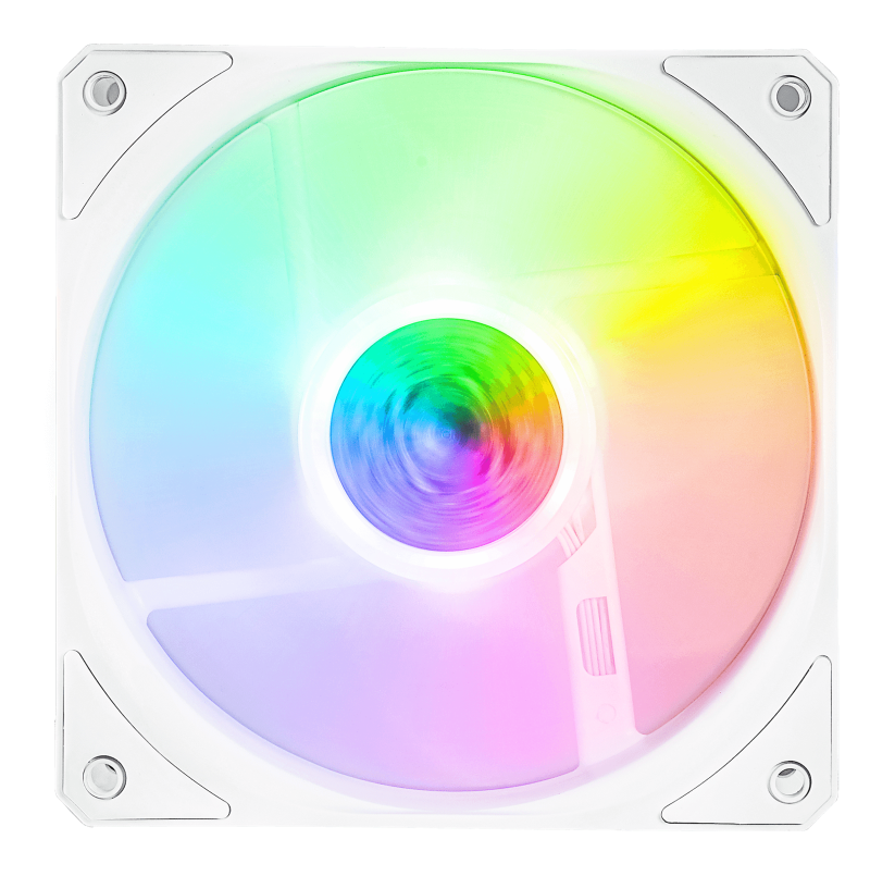 Cooler Master MFX B2DW 18NPA R1 CM SICKLEFLOW 120 PWM ARGB Fan - White (2-Year Warranty) - High-Performance RGB Cooling for PC Gaming & Workstations