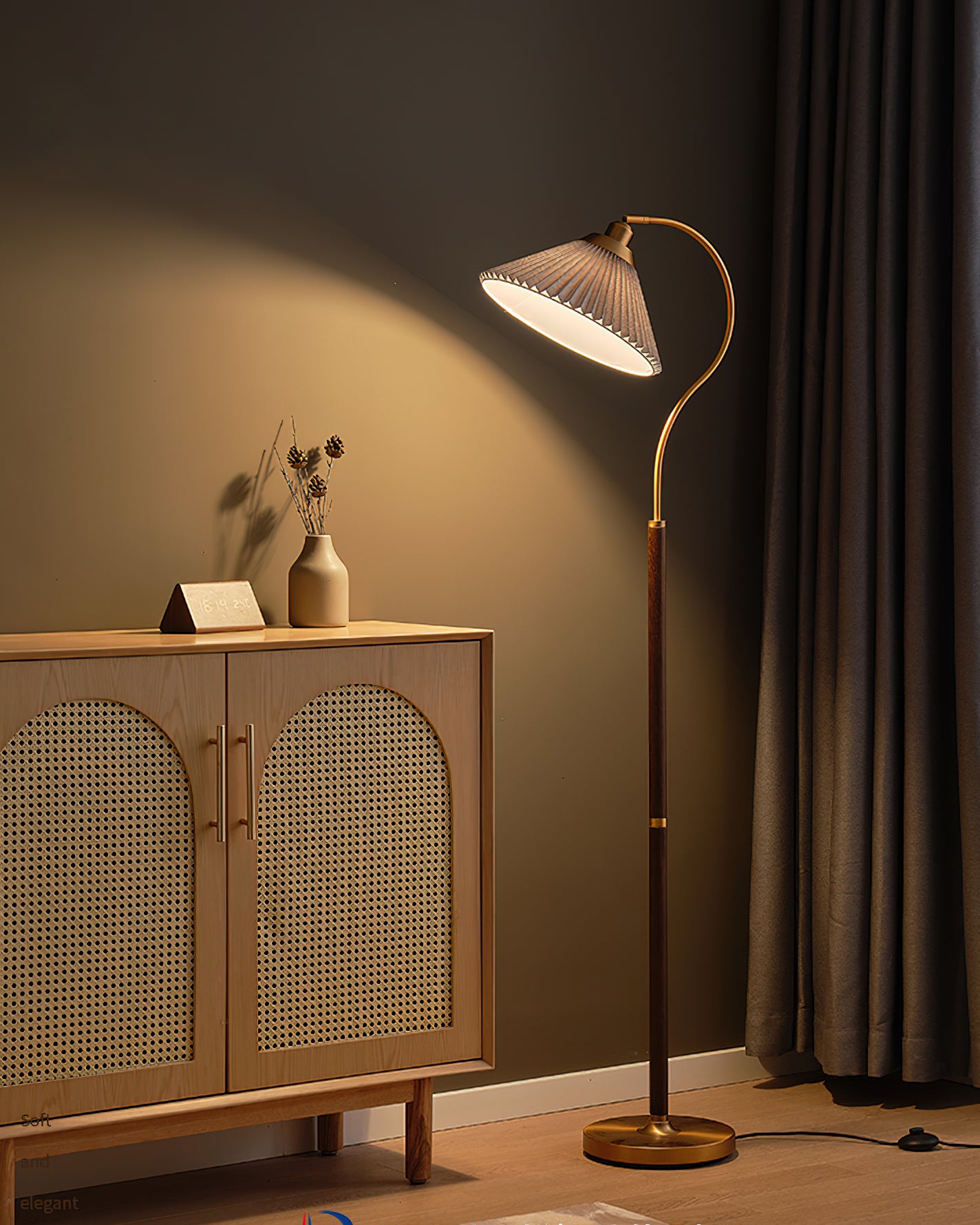 Florence Floor Lamp - Modern LED Standing Light with Adjustable Brightness for Living Room, Bedroom & Office | Energy Efficient Home Decor Lighting