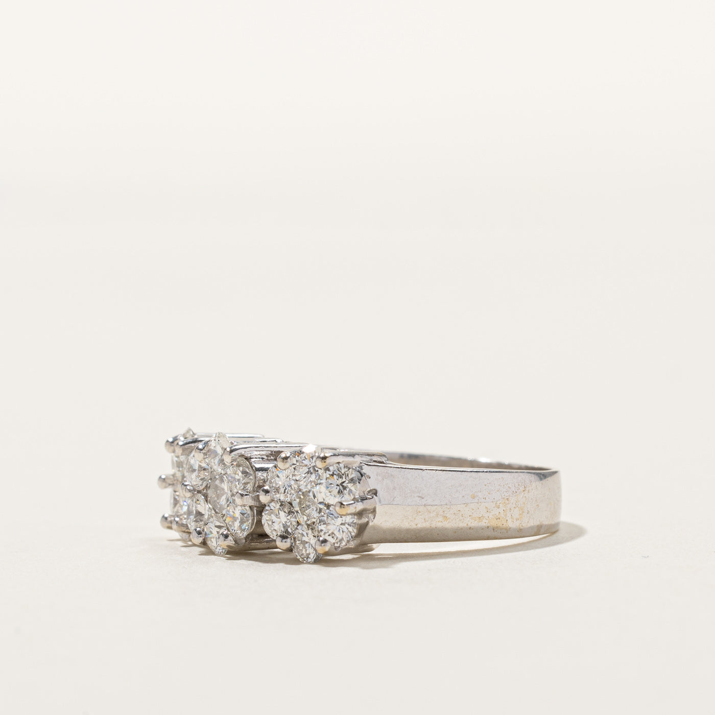 1.29ctw Floral Cluster Diamond Ring for Women - Size 7 | Elegant Wedding, Engagement & Anniversary Jewelry Gift