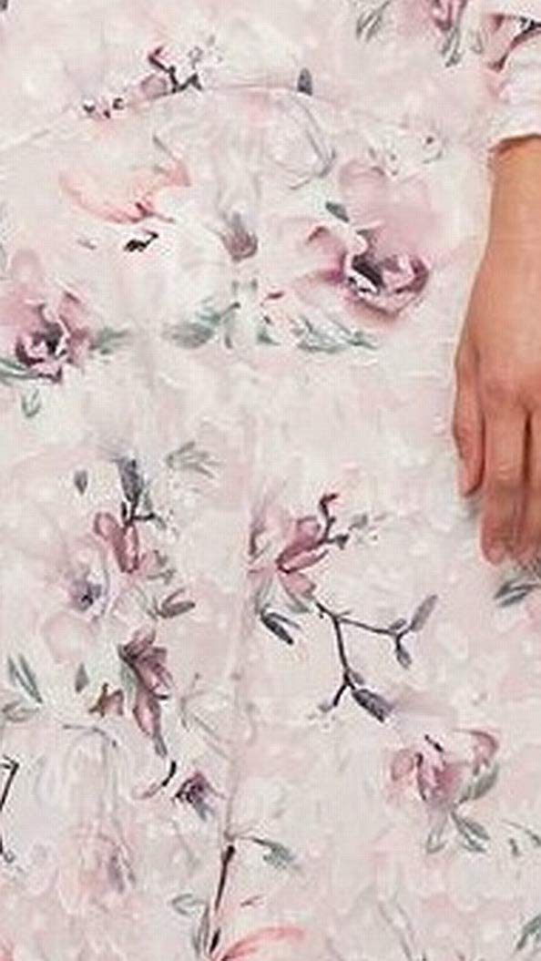 Alex Evenings Women's Formal Sleeveless Cowl Neck Floral Print Gown with Shawl - Elegant Wedding Guest Dress & Mother of The Bride Outfit for Evening Parties, Galas, and Special Occasions