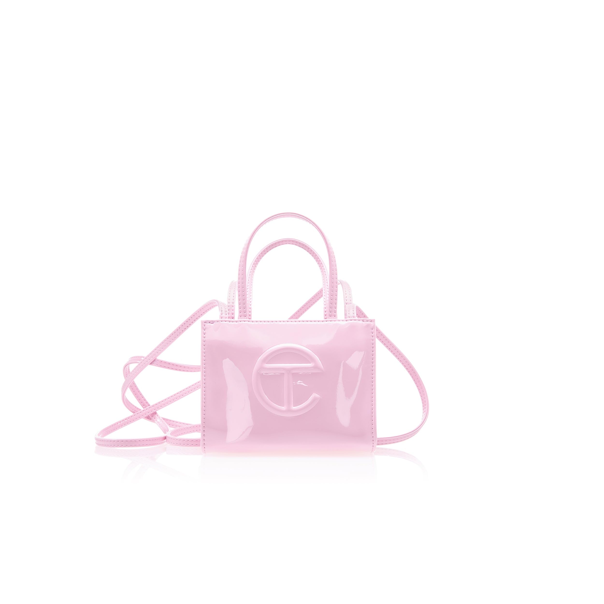 TELFAR Small Shopping Bag - Vegan Leather Crossbody Purse for Women | Trendy Minimalist Handbag for Everyday Use, Work, and Travel