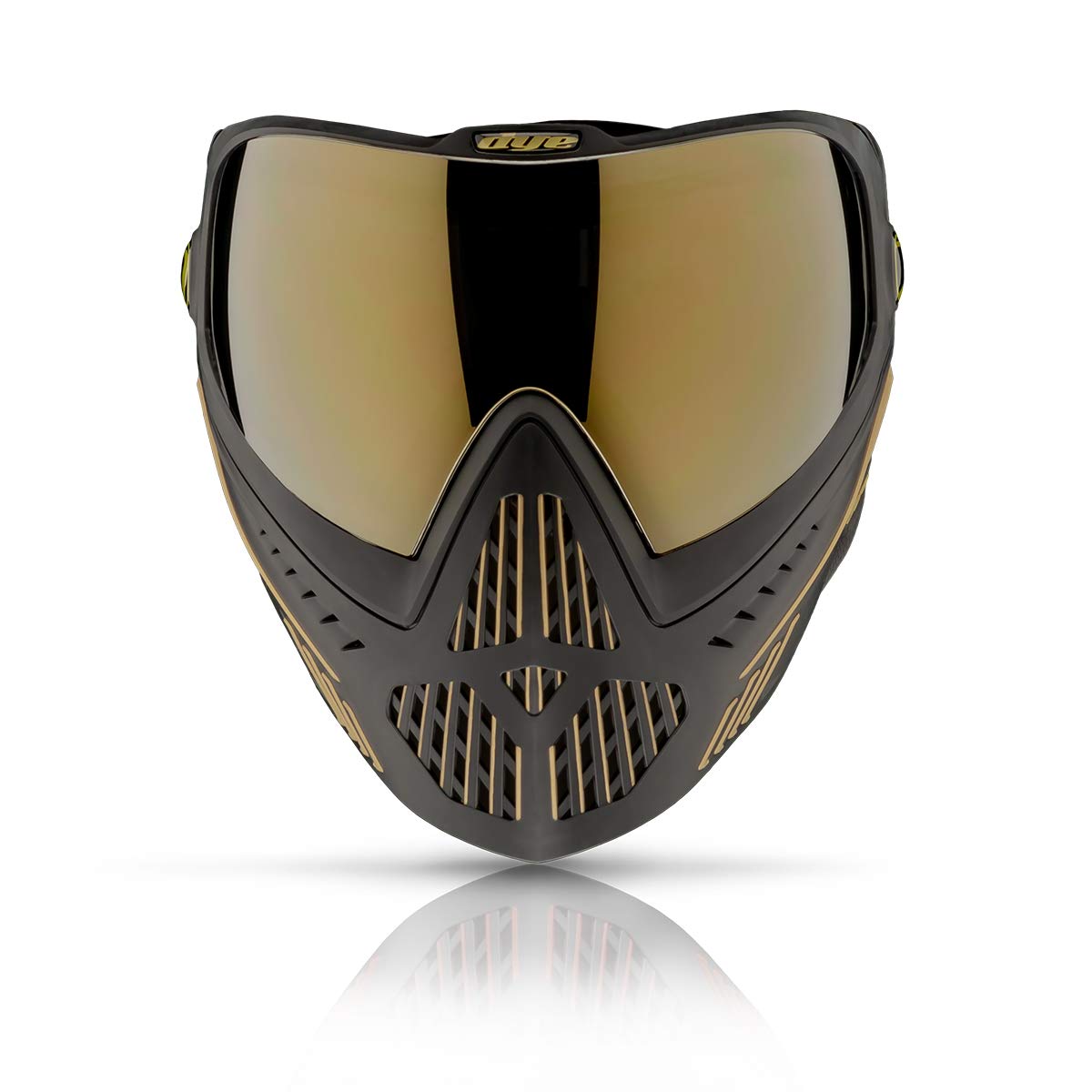 Dye i5 Paintball Mask - Onyx/Gold 2.0 with Northern Lights Thermal Lens | Anti-Fog Protection for All Weather Play | Perfect for Speedball & Woodsball Scenarios