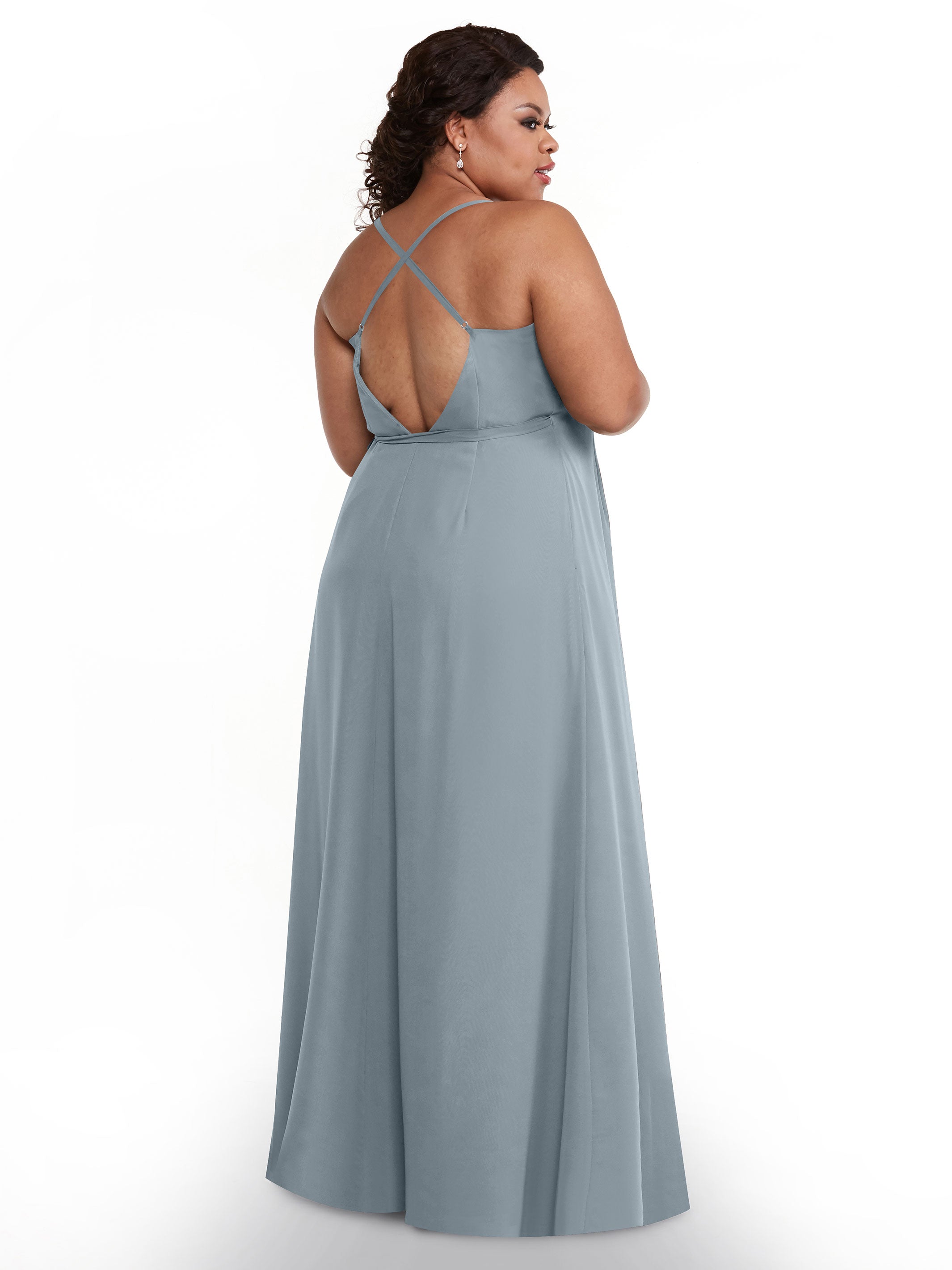 Elegant 80171 Sheath Chiffon Bridesmaid Dress with Adjustable Self-Tie Waist Sash - Perfect for Weddings, Formal Events & Special Occasions