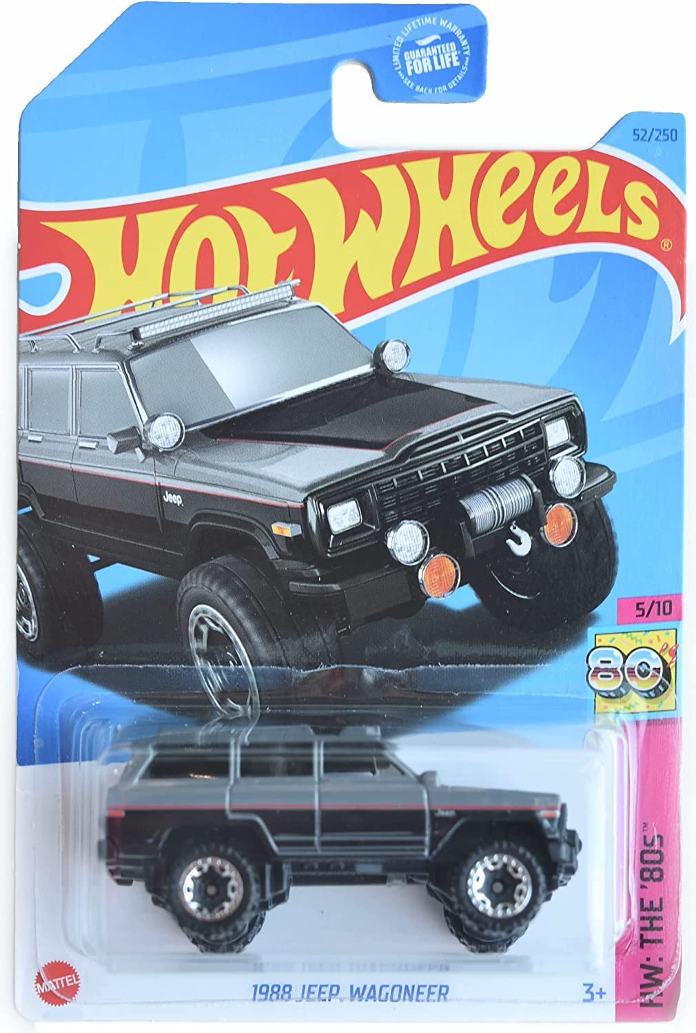 Hot Wheels 1988 Jeep Wagoneer Diecast Car - 1:64 Scale Collectible Vehicle - HW The '80s Series 5/10 - Perfect for Display, Gifts & Play - Great for Car Enthusiasts & Kids Collection