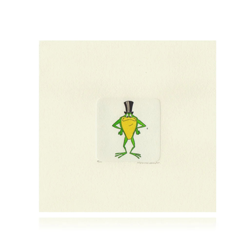 Hand-Painted Michigan J. Frog Etching Artwork by Sowa & Reiser #D/500 - Looney Tunes Collectible for Home Decor & Animation Fan Gifts