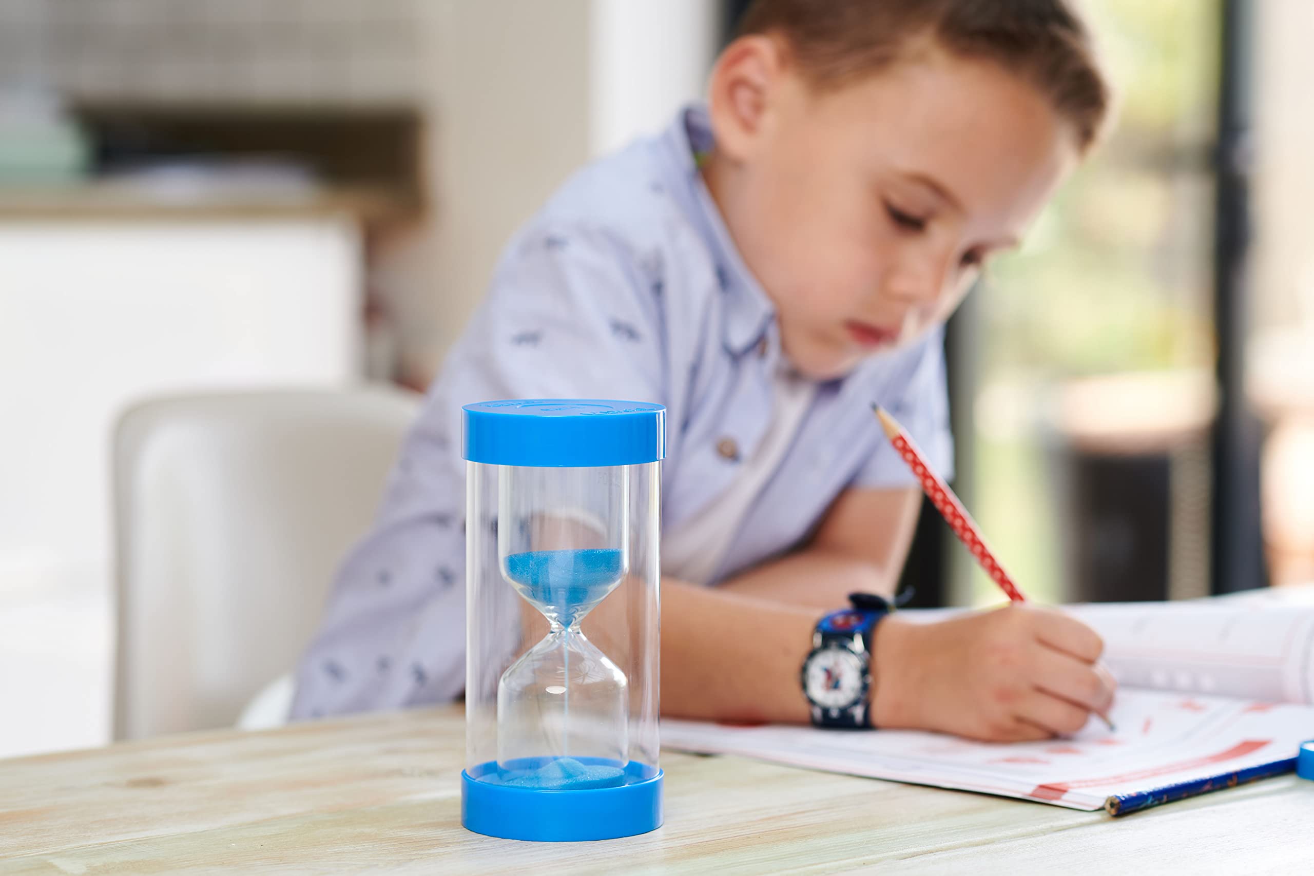 TickiT 92117 5-Minute Blue ColourBright Sand Timer - Visual Timer for Kids Classroom, Sensory Play & Time Management Activities