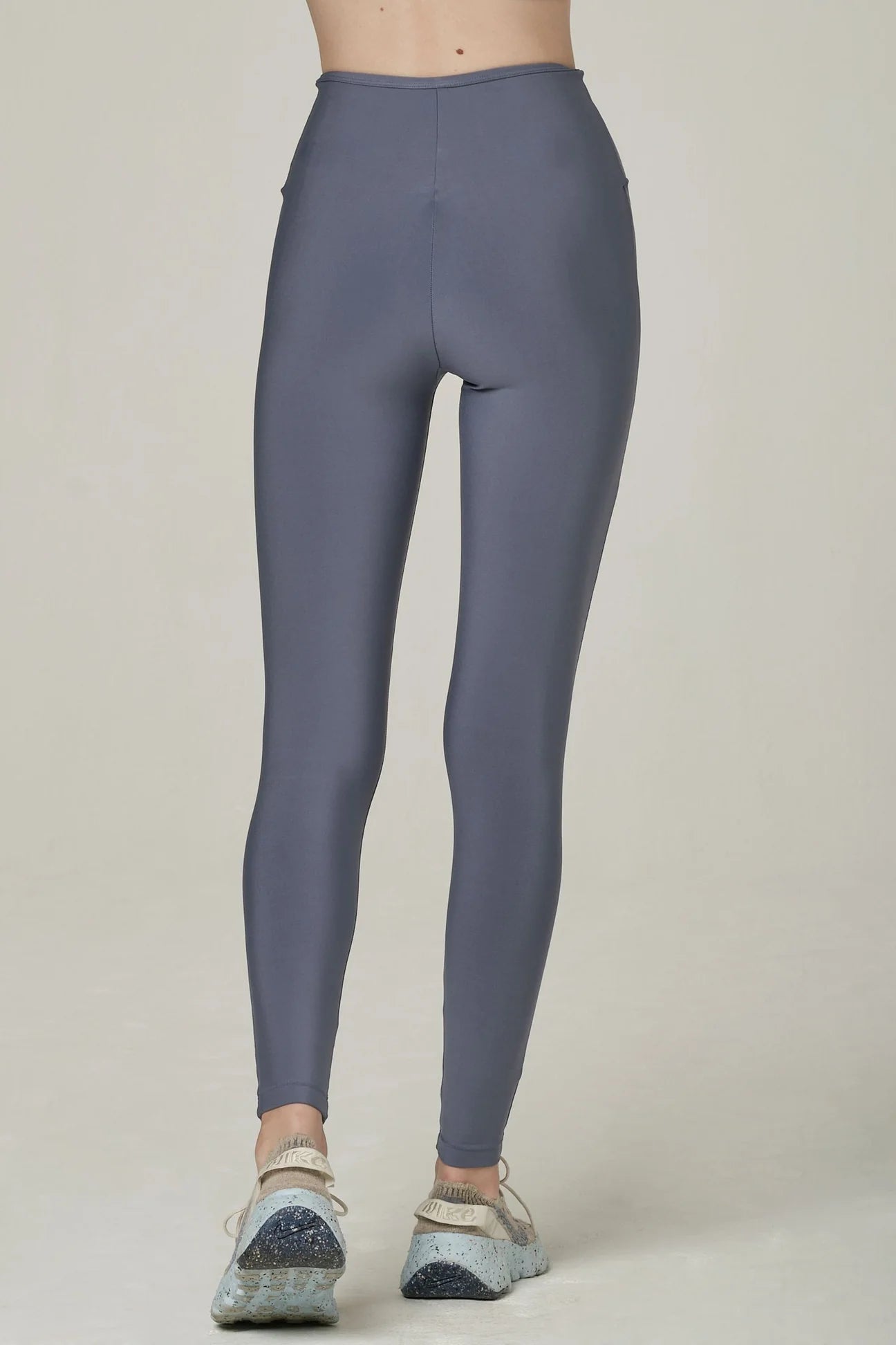 925 Fit Women's Case Closed High Rise Zippered Leggings - Steel Blue | Yoga, Running & Gym Workout Leggings for Women | Comfortable & Stylish Activewear