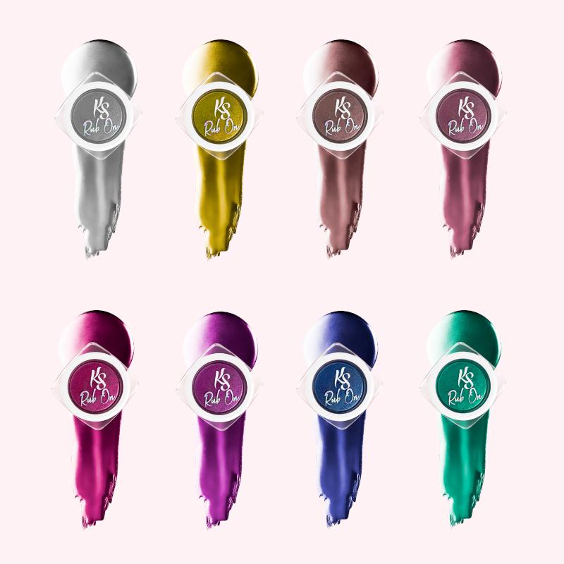 Rub On Collection Chrome Powders for Nails - Metallic Nail Art Powder for Manicure & Pedicure - DIY Nail Design at Home or Salon