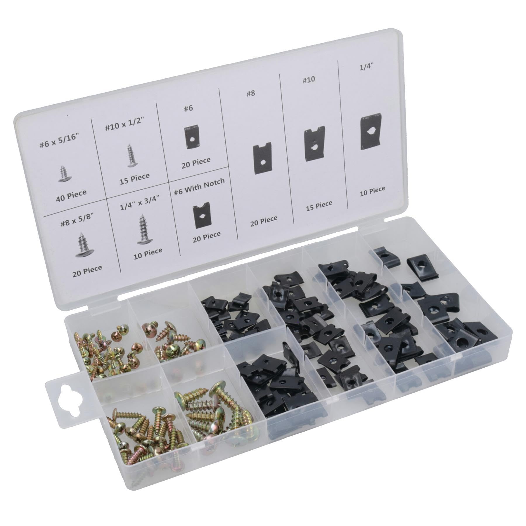170pc U Clips & Screws - Car Interior Trim Panel Fasteners for Easy Installation