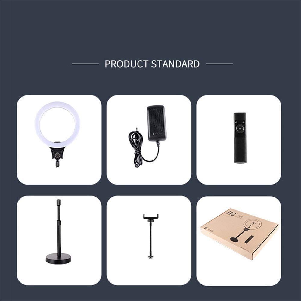 CAFFIA Ring Light with Stand - USB for Streaming, Makeup & Selfies