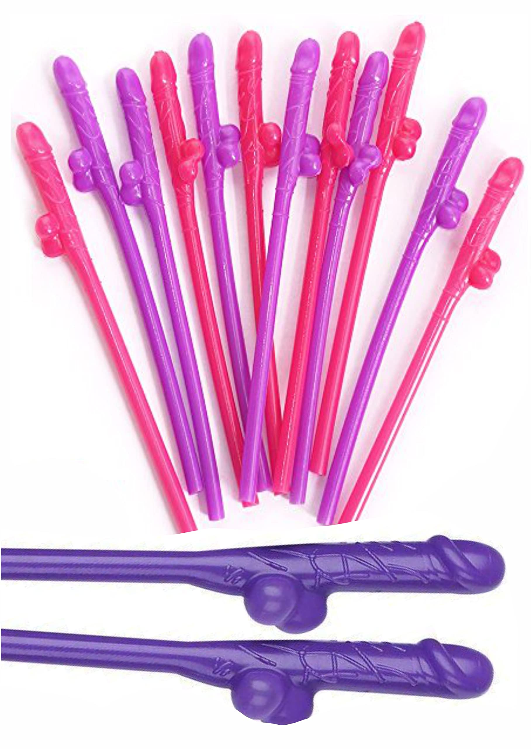 Funny Bachelorette Party Straws - Naughty Hen Drinking Straws Kit for Bridal Showers & Bachelorette Decorations - Perfect for Girls Night Out, Wedding Parties & Bachelorette Drinking Games