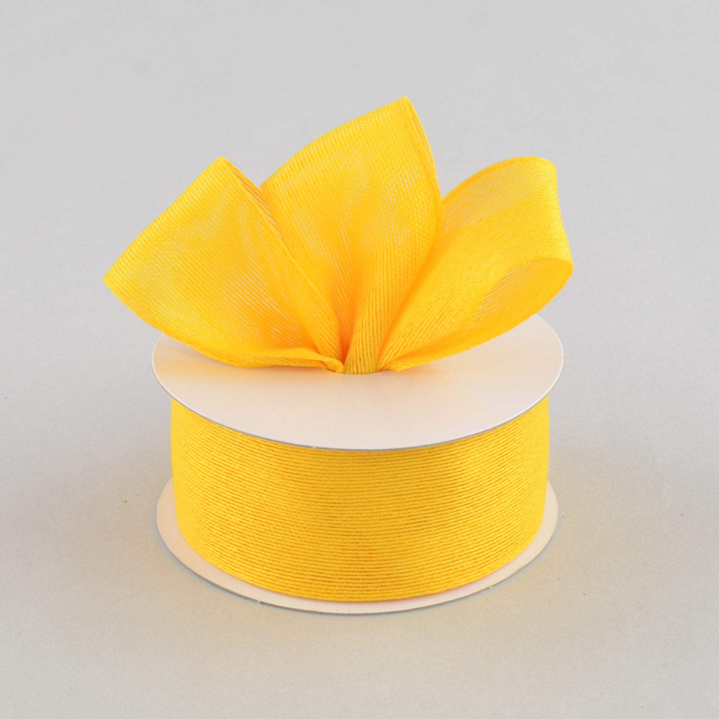 1.5 Inch Classic Faux Jute Ribbon - Yellow (10 Yards) for Gift Wrapping, DIY Crafts, Wedding Decorations and Party Favors