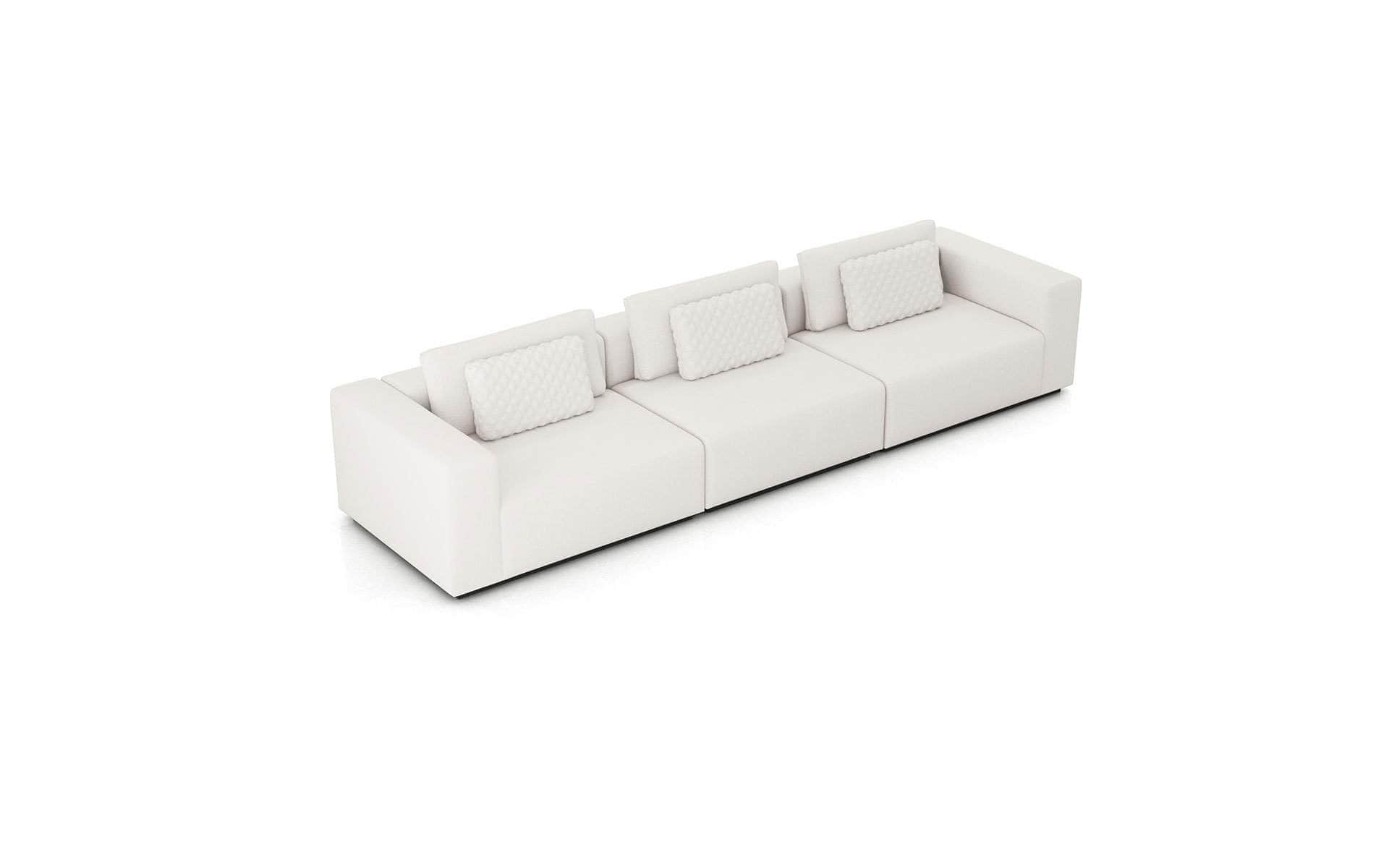 Spruce Modular Sofa in Chalk Fabric - Customizable Sectional Couch for Living Room, Lounge & Office | Modern Comfortable Seating Solution