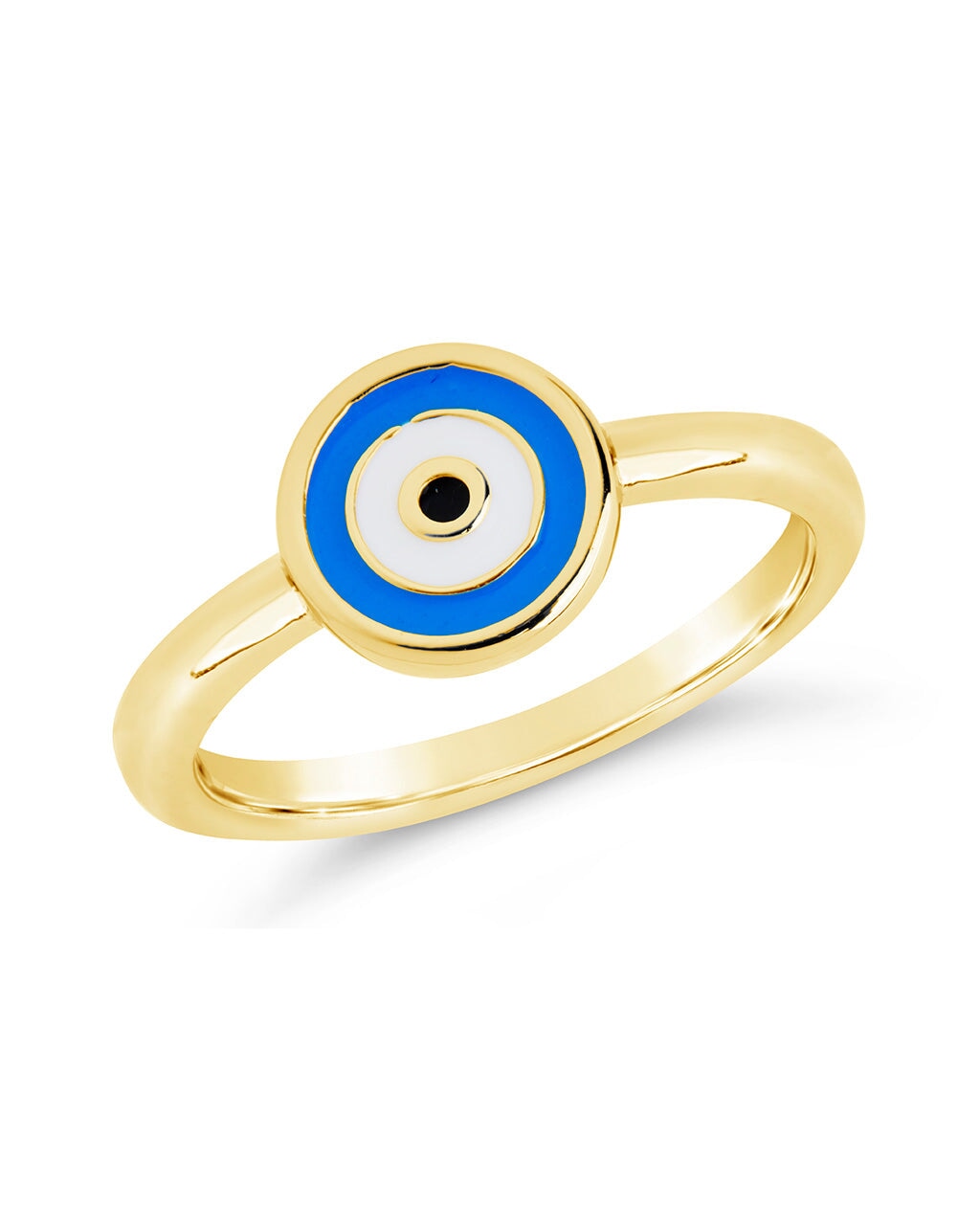 Evil Eye Ring for Women - Sibyl Enamel Protection Jewelry - Stylish Handmade Silver Ring for Good Luck & Positive Energy - Perfect for Everyday Wear, Gifts & Spiritual Protection